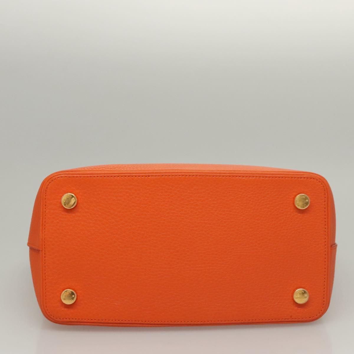 Louis Vuitton Suhari Lockit Pm Hand Bag Taurillon Leather Orange Lv Auth