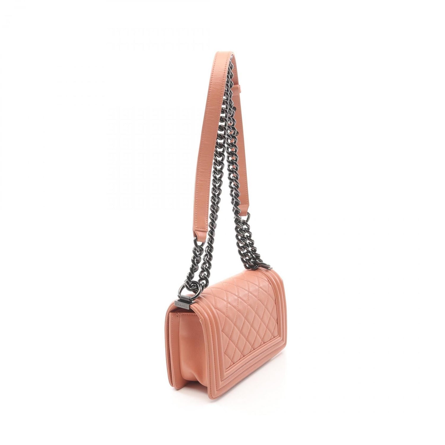 Chanel Orange Boy Small Shoulder Bag Lambskin (sheep Leather) A 67085