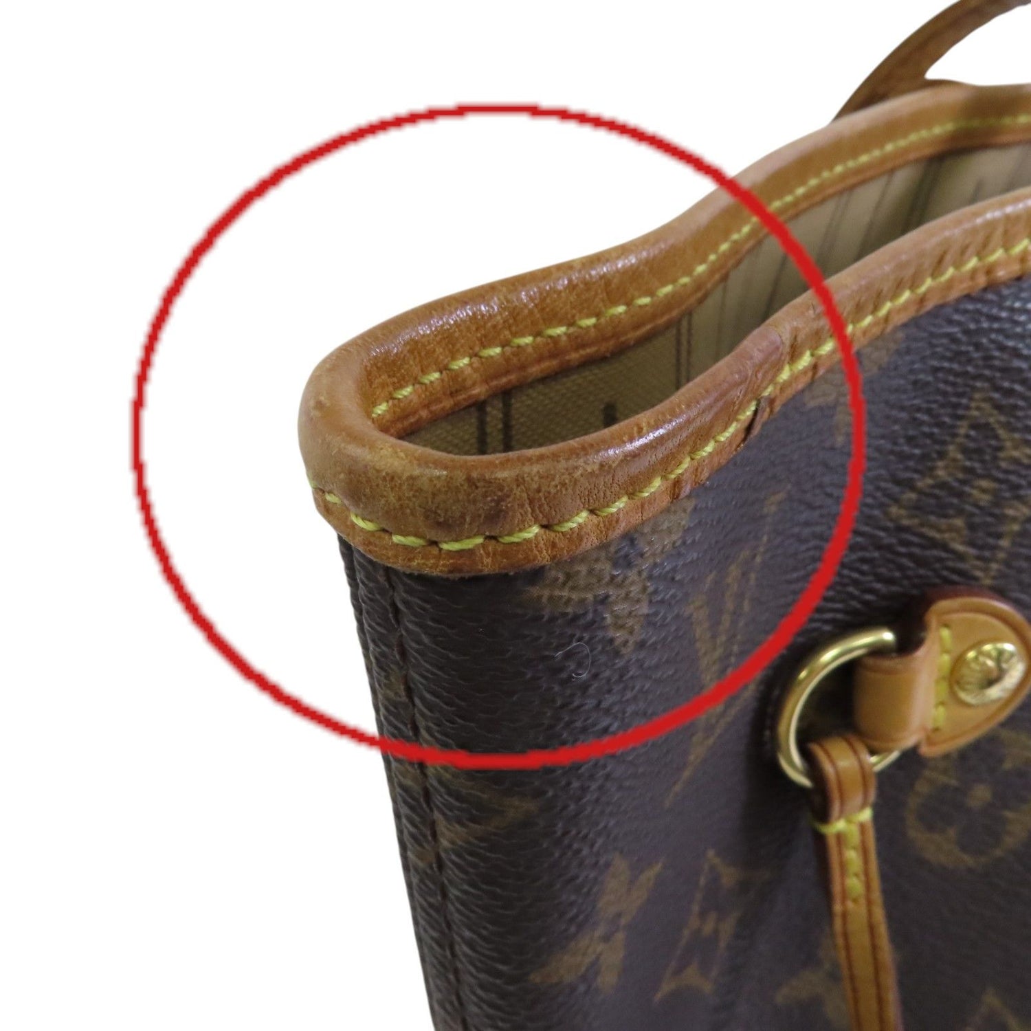 Louis Vuitton Monogram Neverfull Mm Gold Shoulder Bag Brown Shoulder Bag M 40156