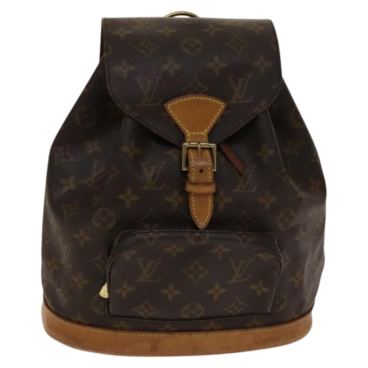 Louis Vuitton Monogram Montsouris Mm Backpack M 51136 Lv Auth