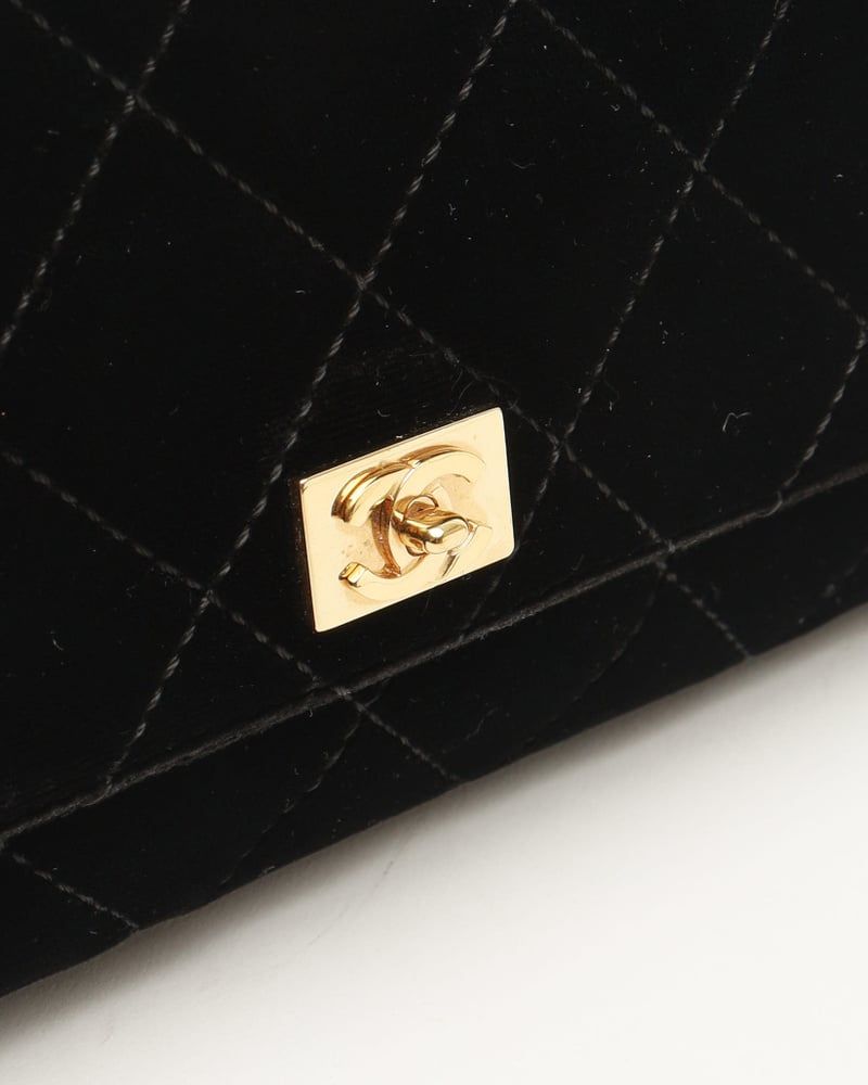 Chanel CC Velour Chain Bag