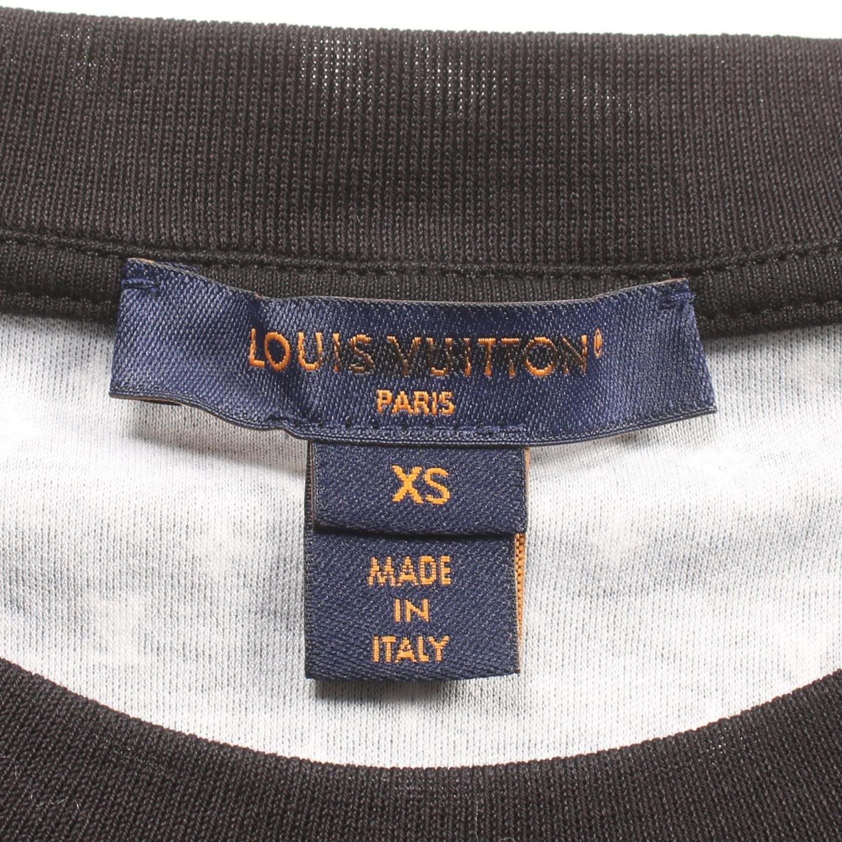 Louis Vuitton Lv Chain Contrast Trim Monogram Black Beige Blue T-shirt