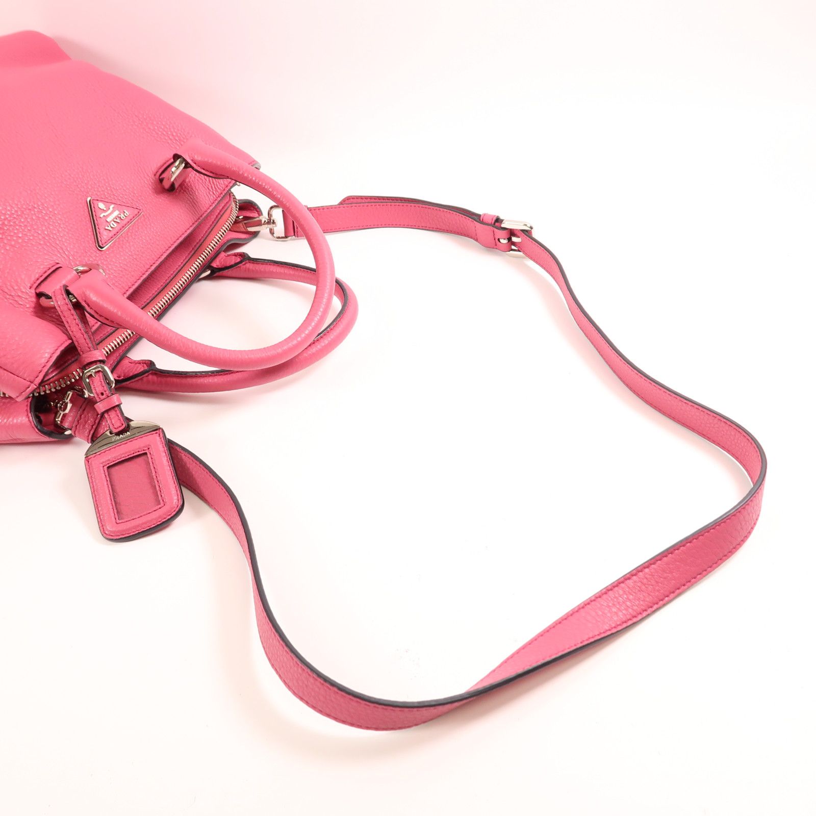 Prada Cowhide Leather Shoulder Bag 2way Shoulder Bag Pink Calfskin (cowhide) Bn 2853