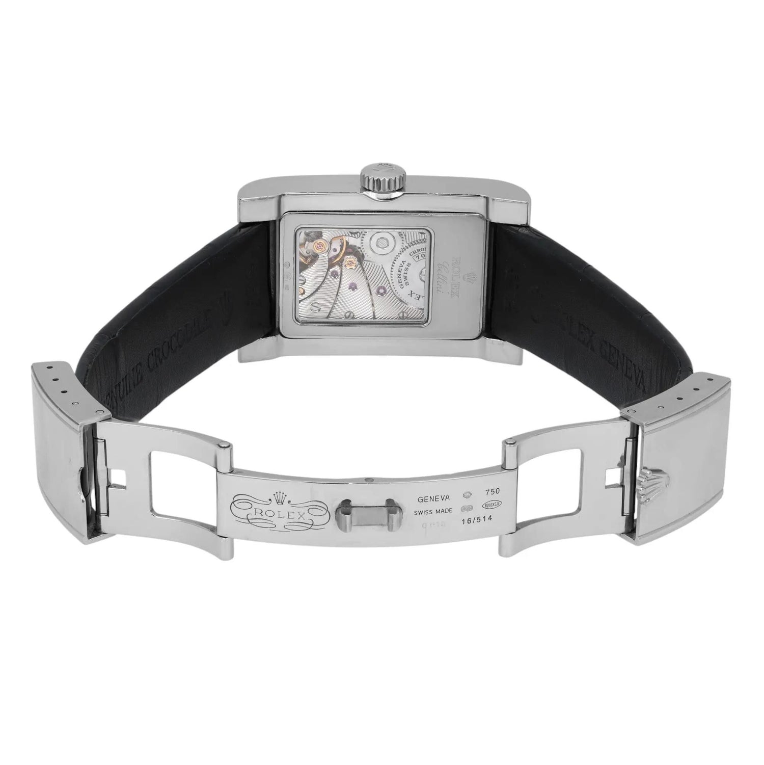 Rolex Cellini Prince 18k White Gold Silver Dial Men Hand Wind Watch 5441