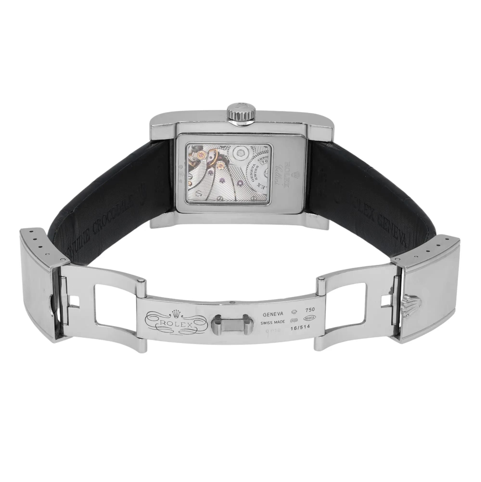 Rolex Cellini Prince 18k White Gold Silver Dial Men Hand Wind Watch 5441