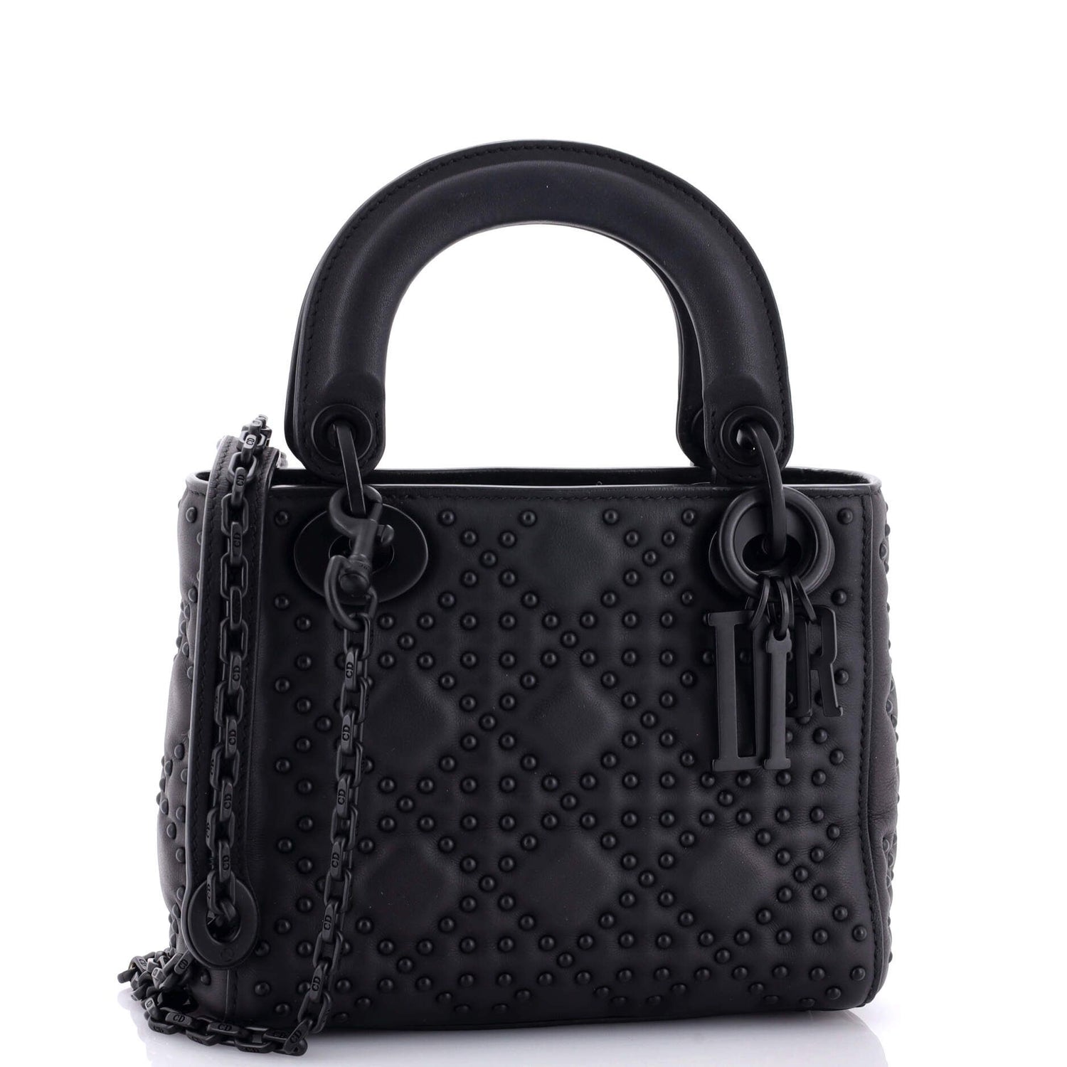 Christian Dior Ultra Matte Lady Dior Chain Bag Cannage Studded Lambskin Mini