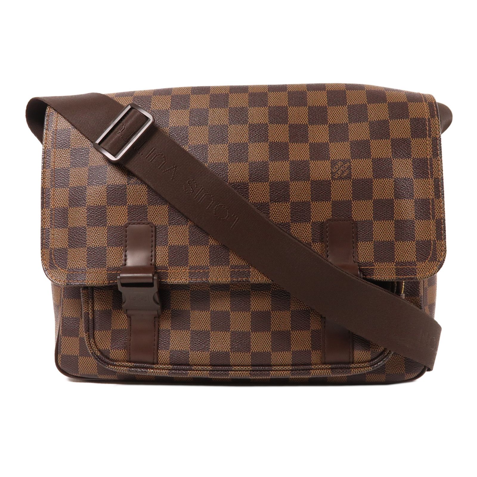 Louis Vuitton Damier Ebene Messenger Bag Palm Color Brown Shoulder Bag N 51125