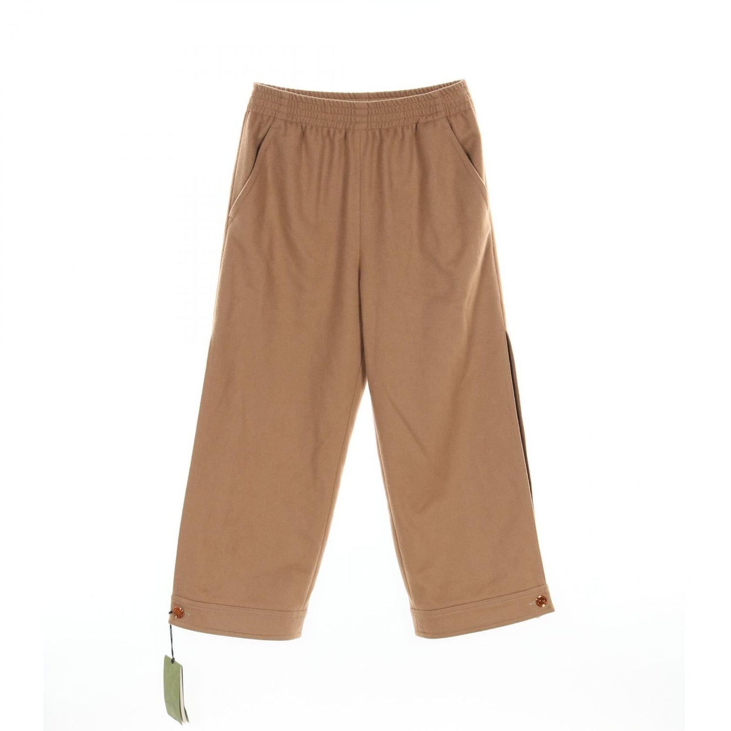 Gucci With Gg Button Pants 730912 Wool Brown 40