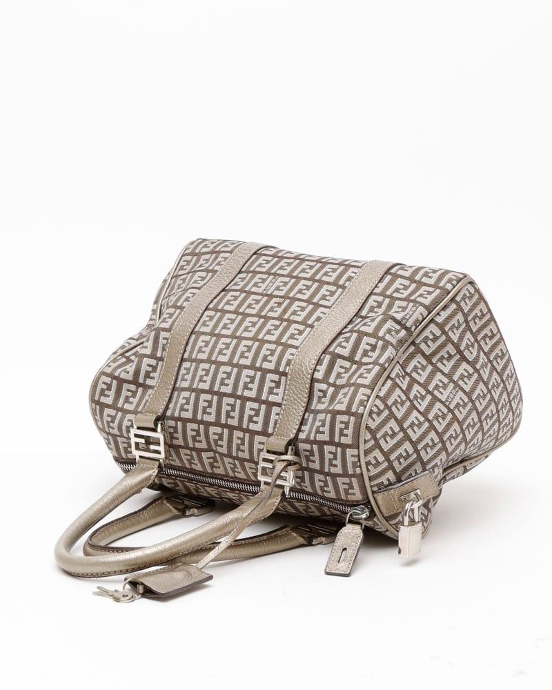 Fendi Zucca Boston Bag