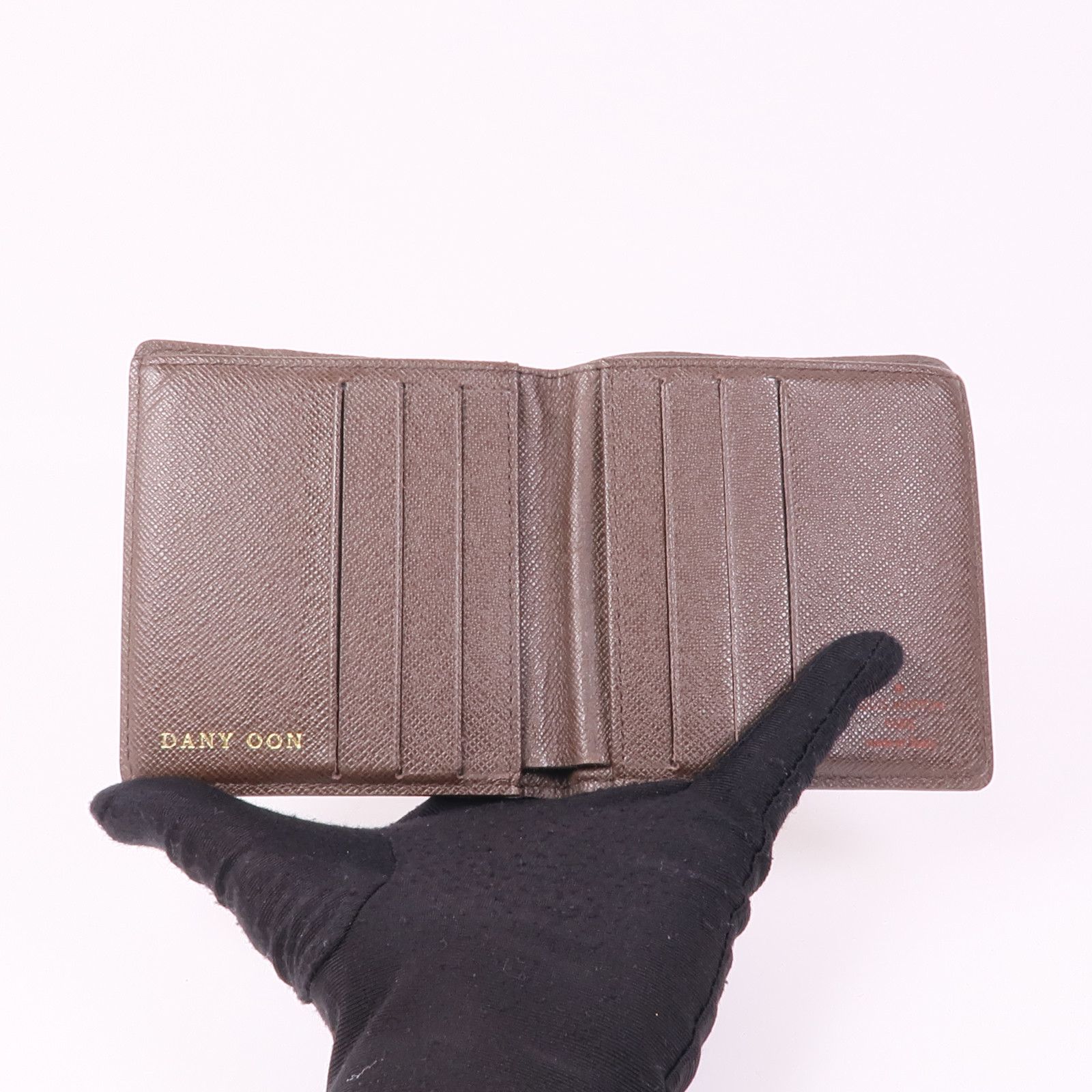 Louis Vuitton Damier Wallet Ebene Brown Bi-Fold Wallet N 61666