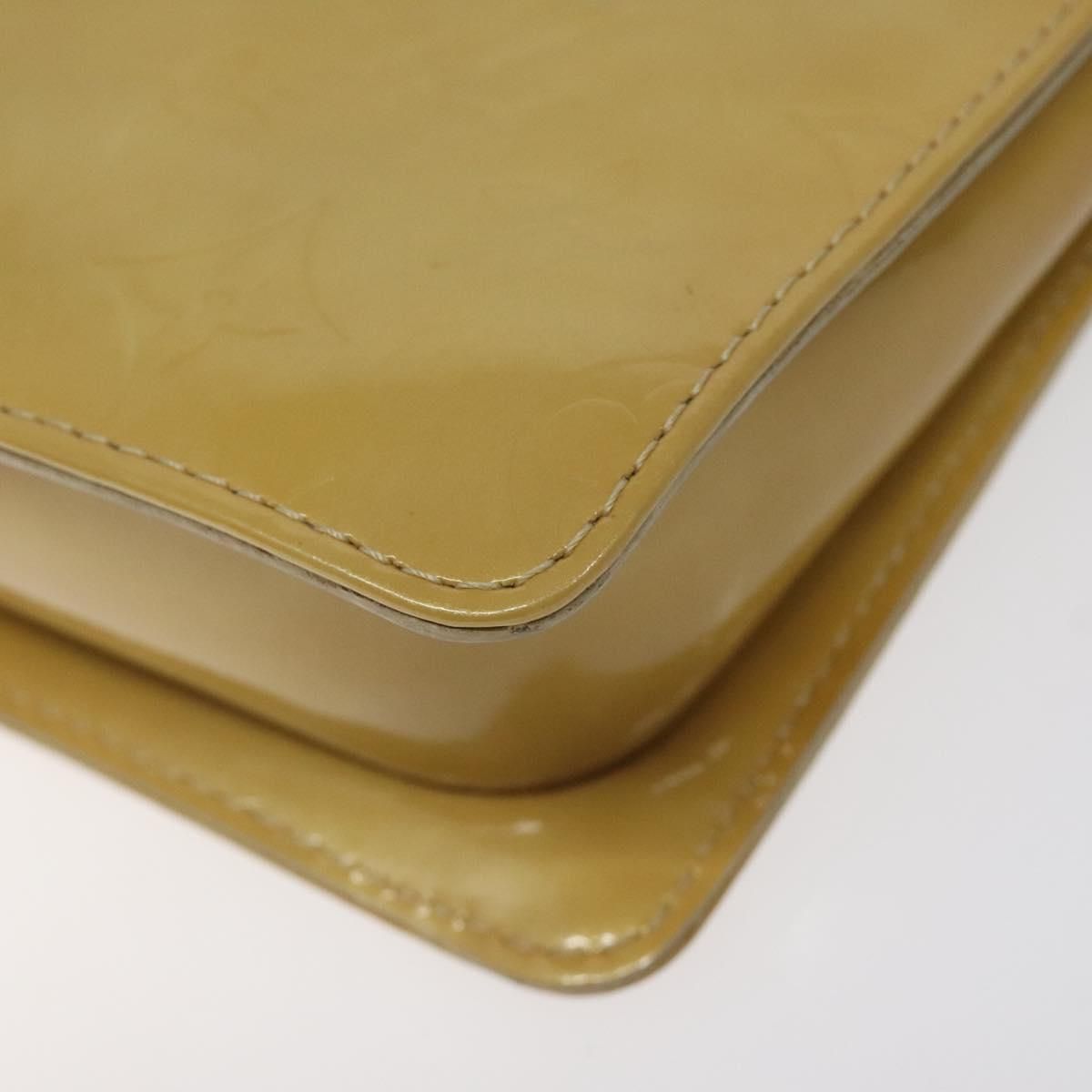 Louis Vuitton Vernis Motto Accessory Pouch Beige M 91136 Lv Auth