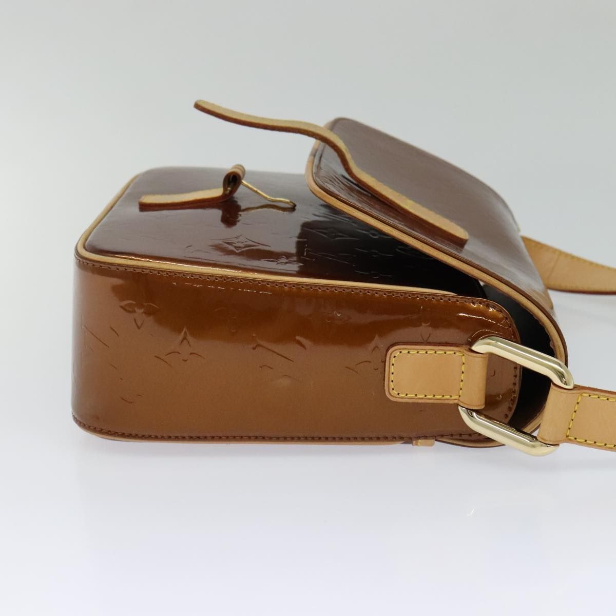 Louis Vuitton Vernis Christie Gm Shoulder Bag Bronze M 91107 Auth