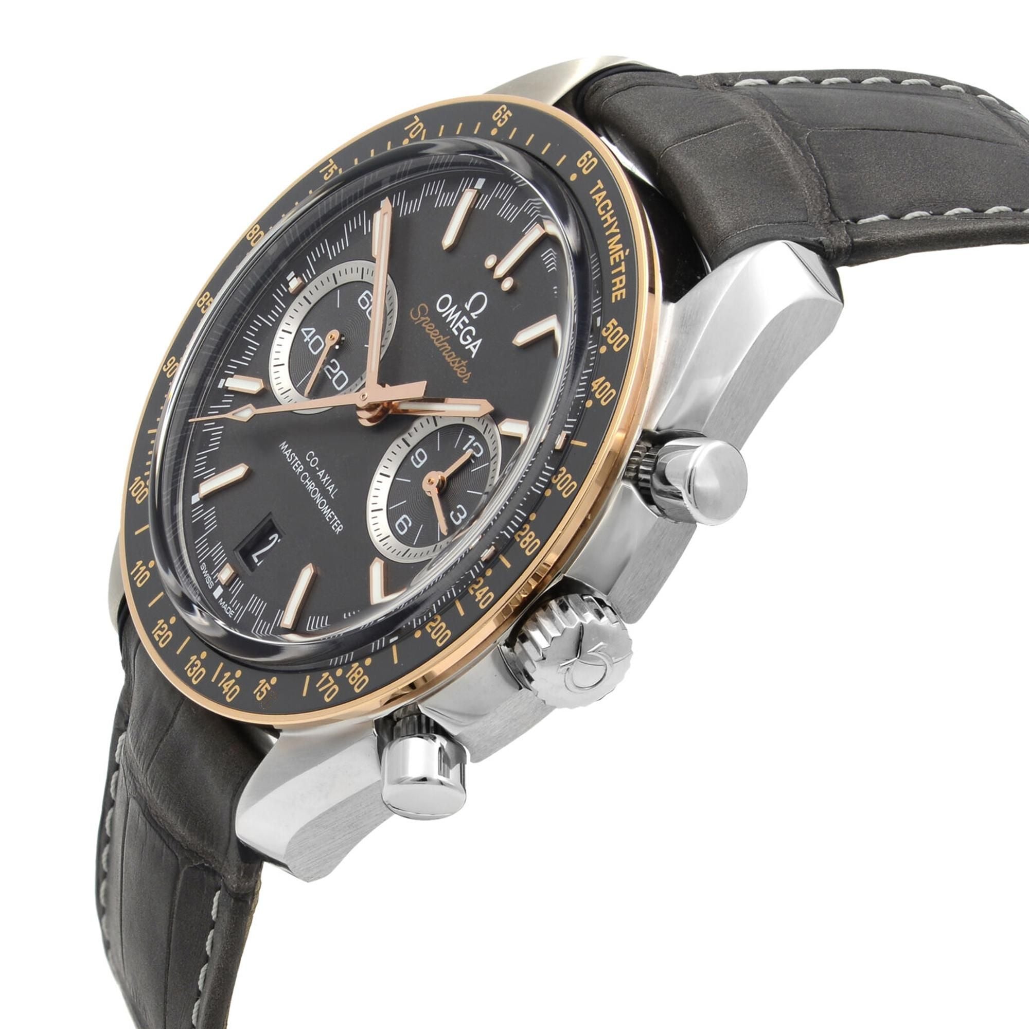 Omega Speedmaster Racing Steel Gold Grey Dial Mens Watch 329.23.44.51.06.001