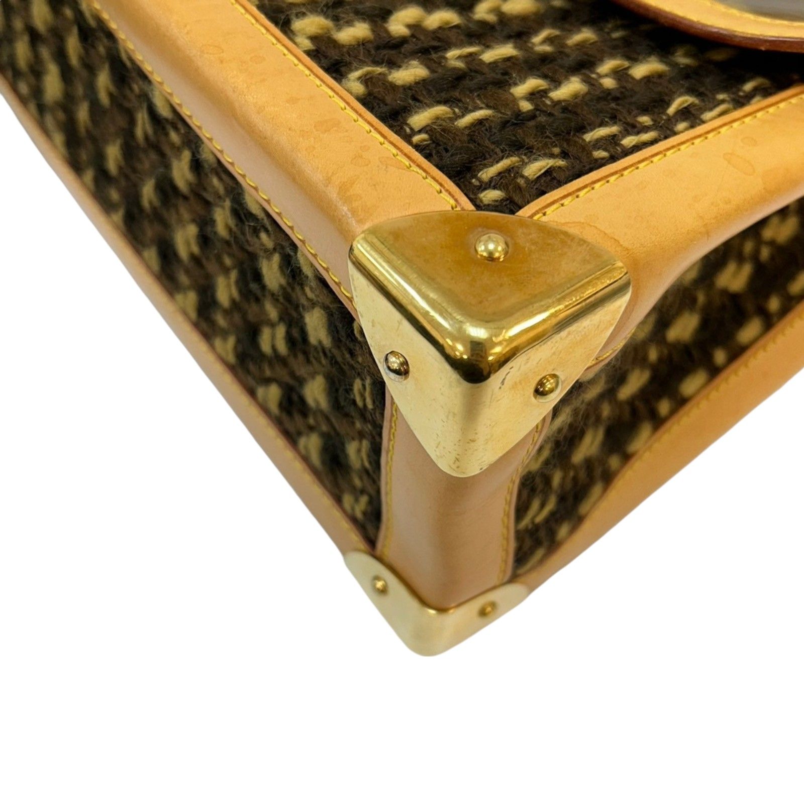 Louis Vuitton Tweddy Gm Shoulder Bag Tweed Brown (discoloration) M 92821