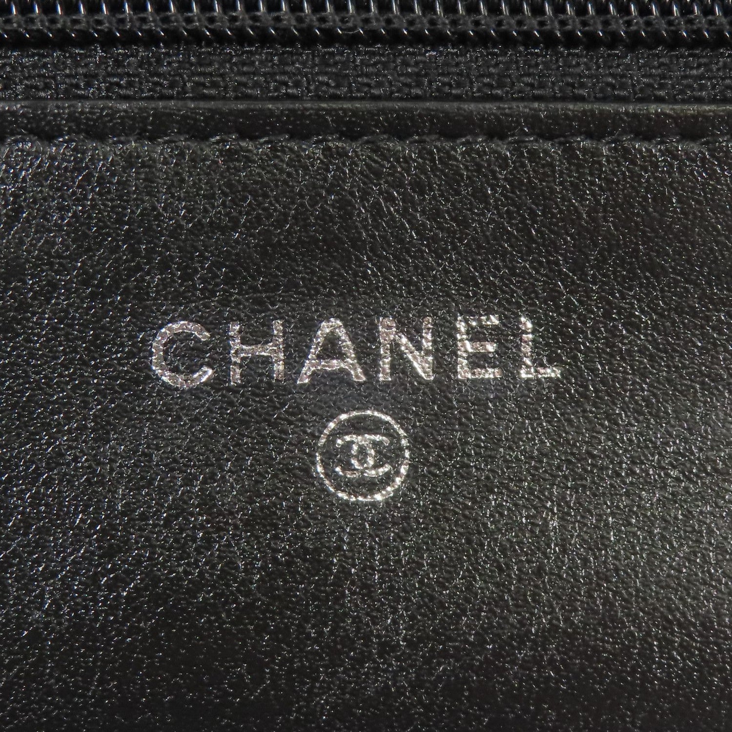 Chanel Black Lacquered Leather Woc Wallet On Chain Silver Cross Shoulder Back Bag Enamel