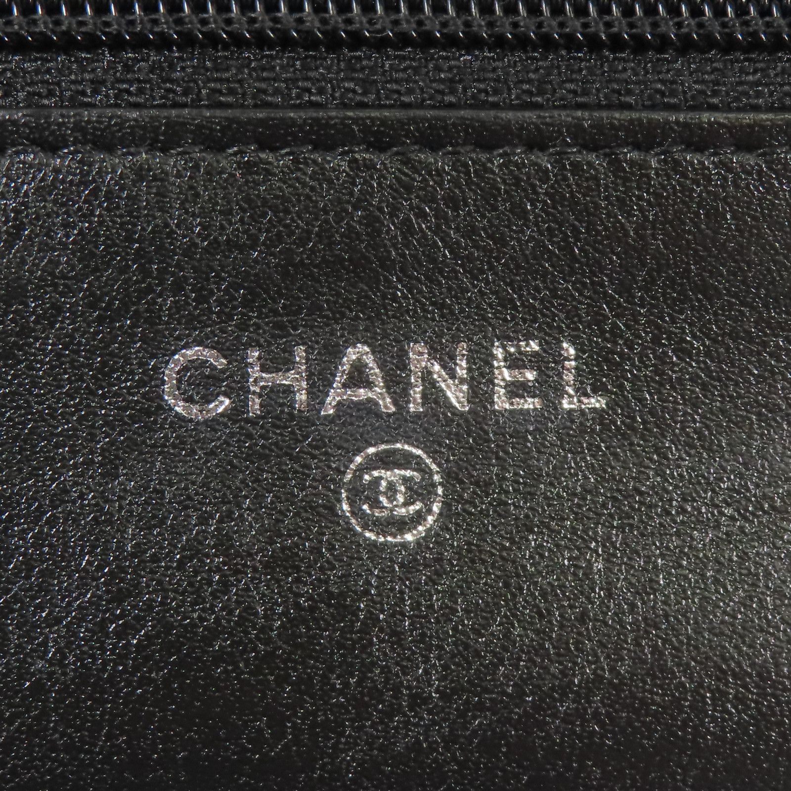 Chanel Black Lacquered Leather Woc Wallet On Chain Silver Cross Shoulder Back Bag Enamel