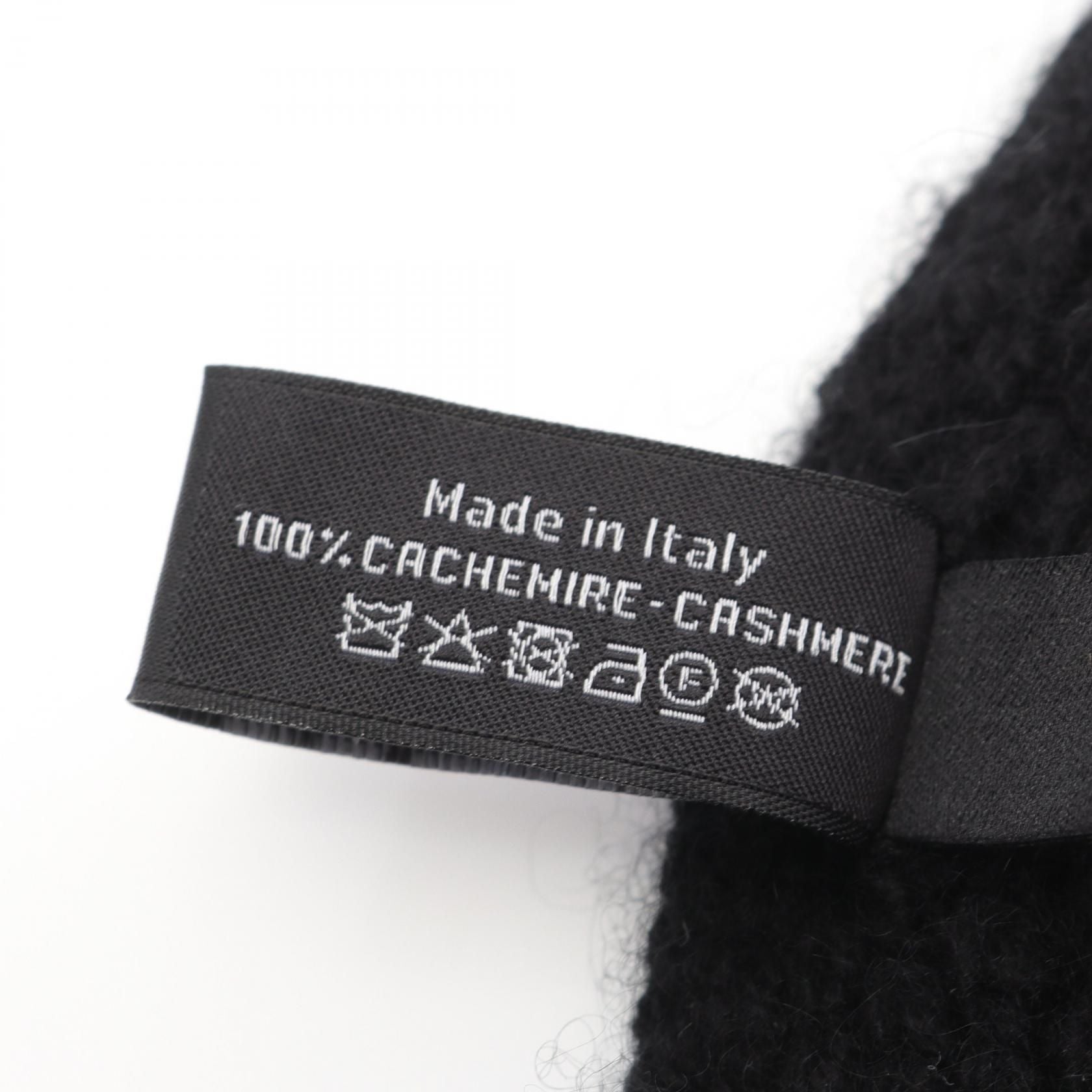 Chanel Black Coco Mark Scarf Other Cashmere