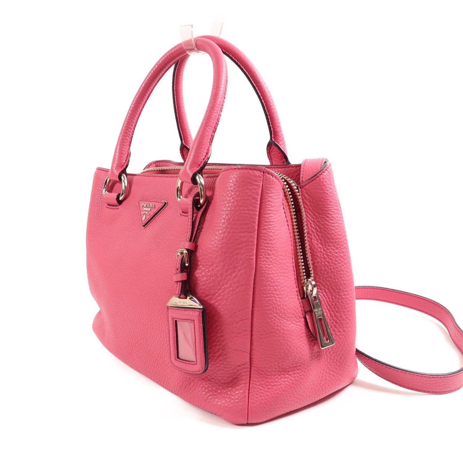 Prada Cowhide Leather Shoulder Bag 2way Shoulder Bag Pink Calfskin (cowhide) Bn 2853