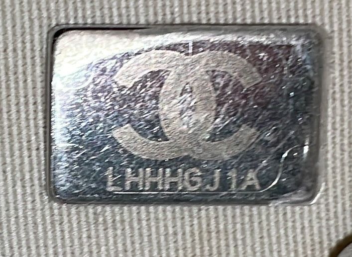 Chanel Deauville Tote Pinstripe Cotton Medium