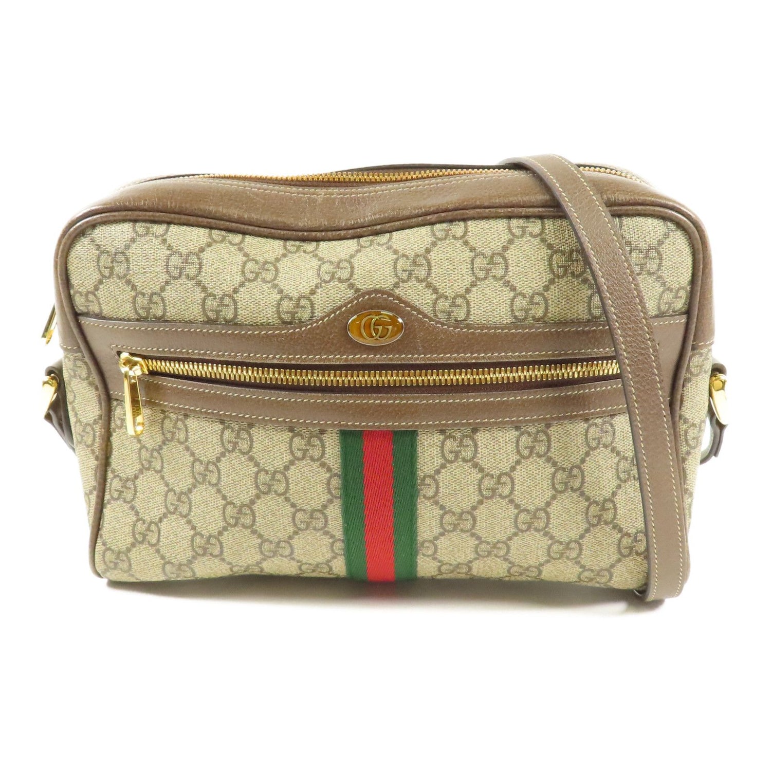 Gucci Small Ophidia Web Shoulder Bag, GG Supreme