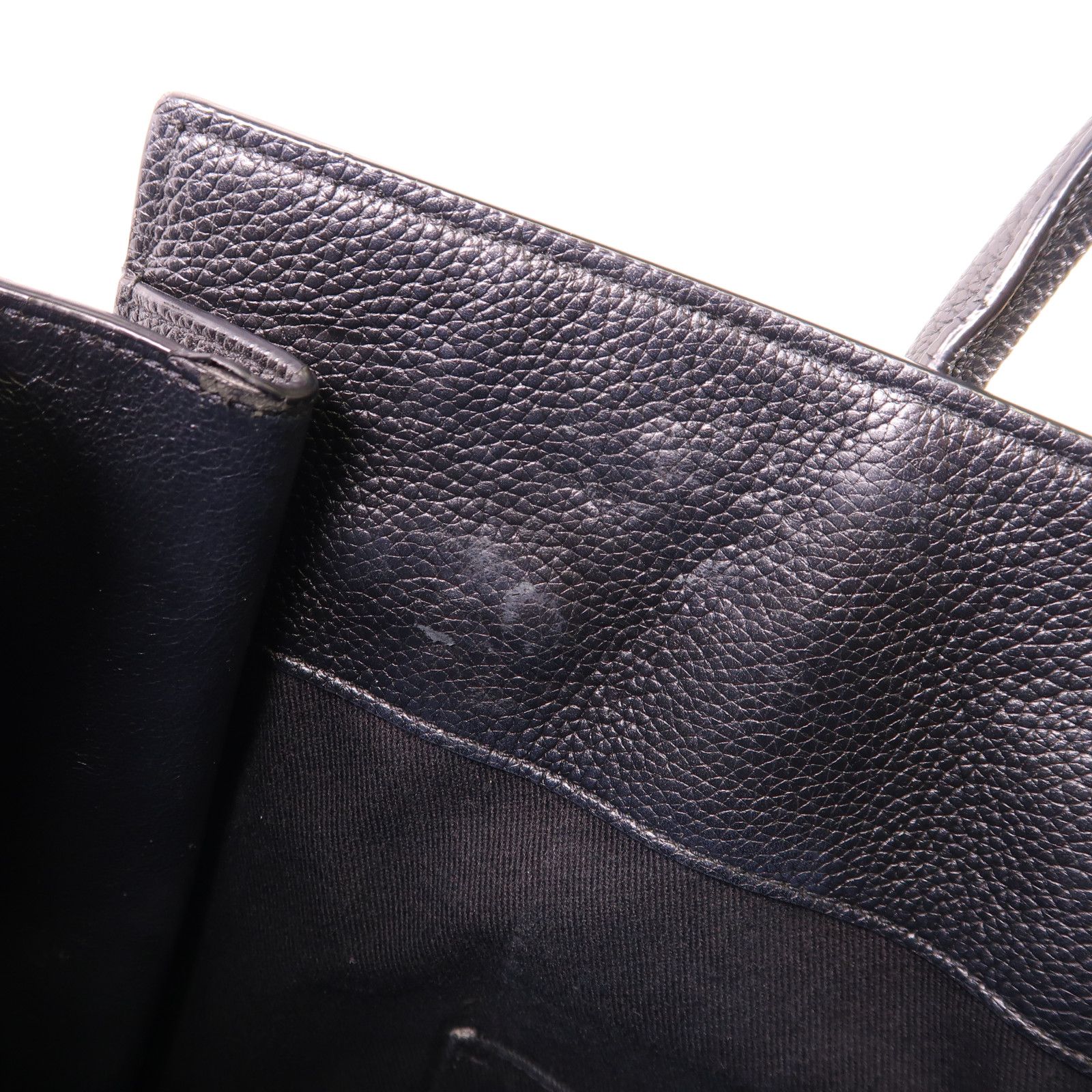 Saint Laurent Cowhide Leather Hand Bag Black Calfskin (cowhide) Ars 647168