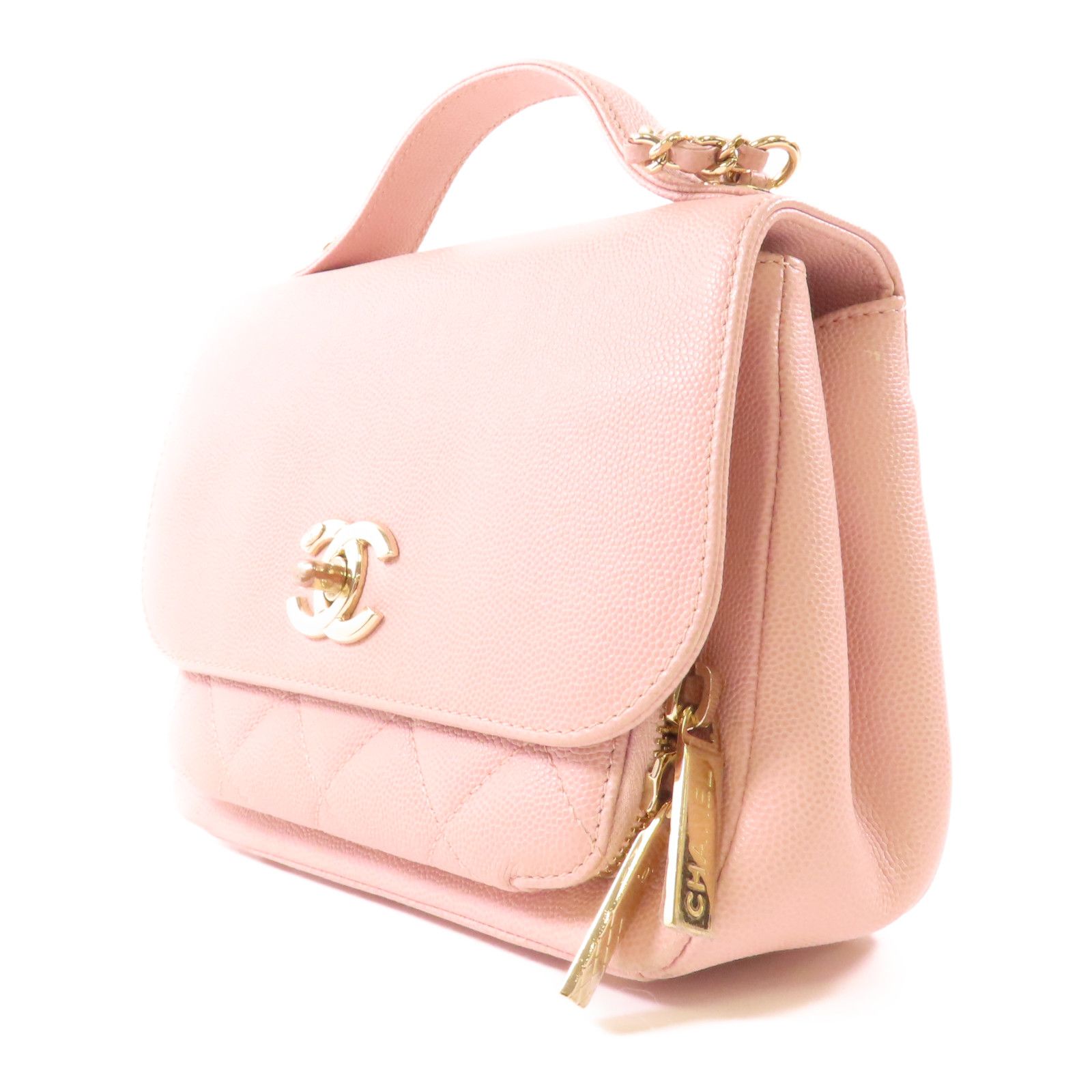 Chanel Pink Caviar Quilted Small Business Affinity Flap