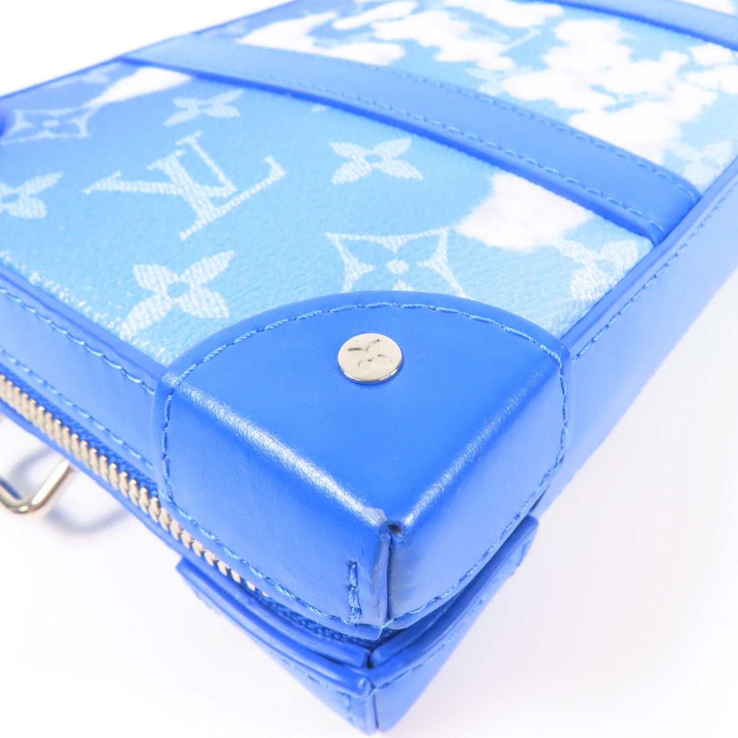Louis Vuitton Monogram Clouds Soft Trunk Wallet Blue Shoulder Bag M 45432