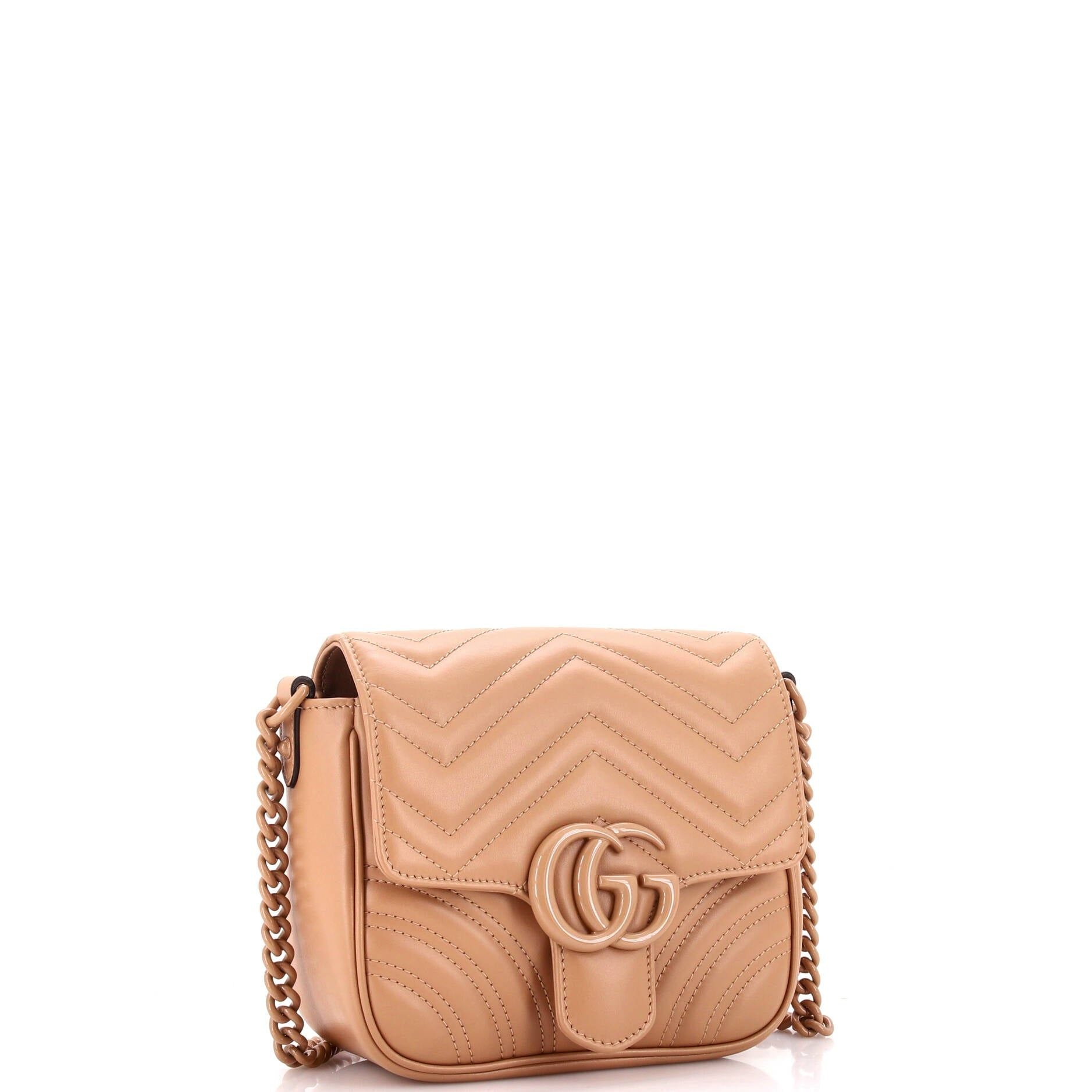 Gucci GG Marmont Convertible Flap Shoulder Bag Matelasse Leather Mini