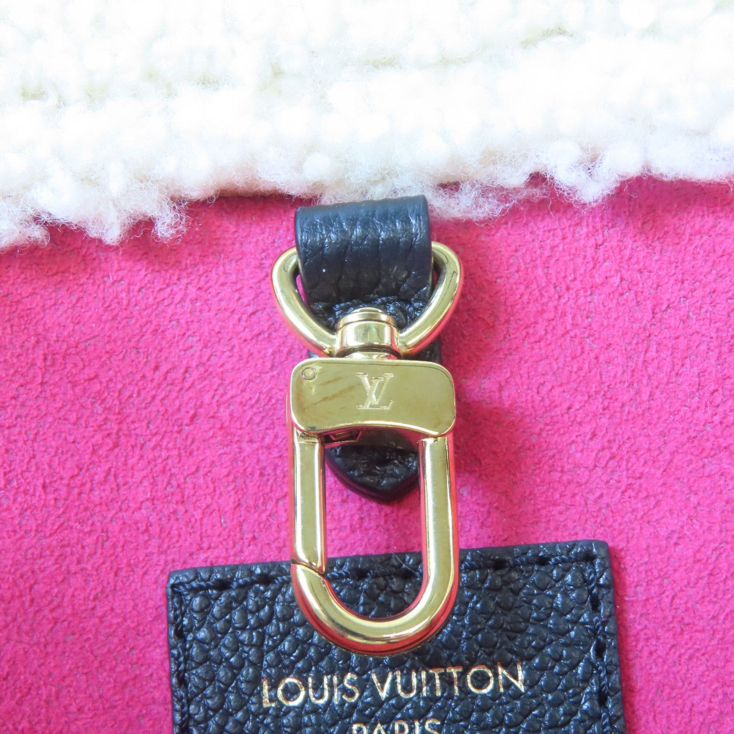 Louis Vuitton Cowhide Leather/wool On The Go Gm Tote Bag Hand-handed Shoulder Bag Black/white Black White Black 2way Sho