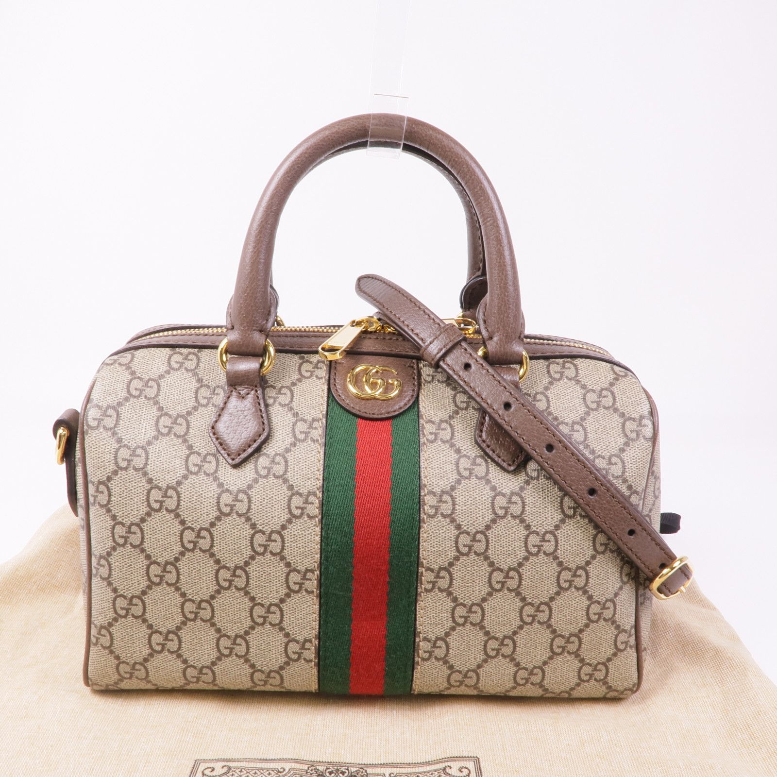 Gucci Painted Canvas Ophidia Gg Hand-turned Shoulder And Back Bag 2way Shoulder Bag Brown Pvc Coated Canvas 772061