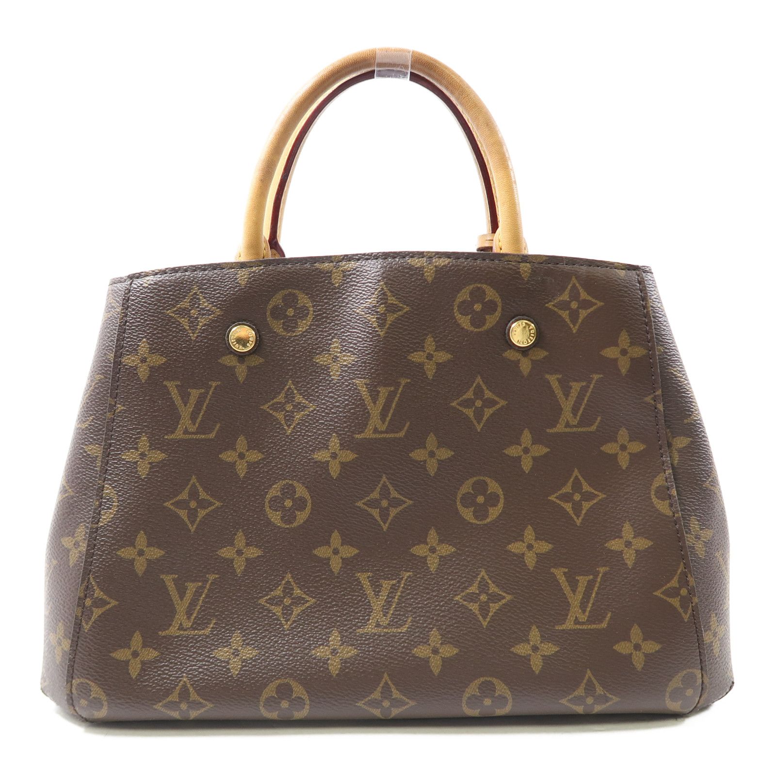 Louis Vuitton Monogram Montaigne Bb Hand-turn Shoulder Bag Palm Color Brown Brown 2way Shoulder Bag M 41055