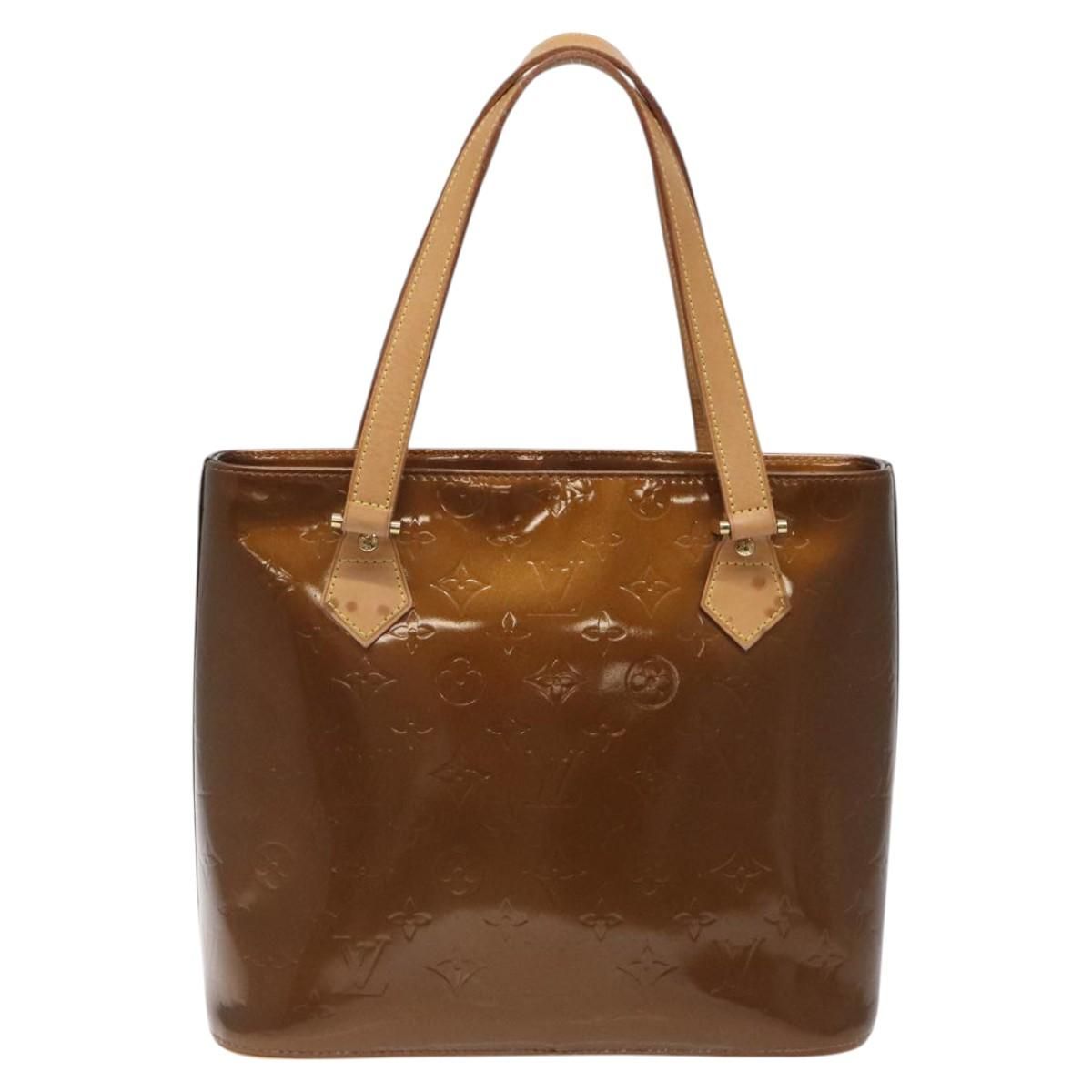 Louis Vuitton Vernis Houston Hand Bag Bronze M 91122 Lv Auth