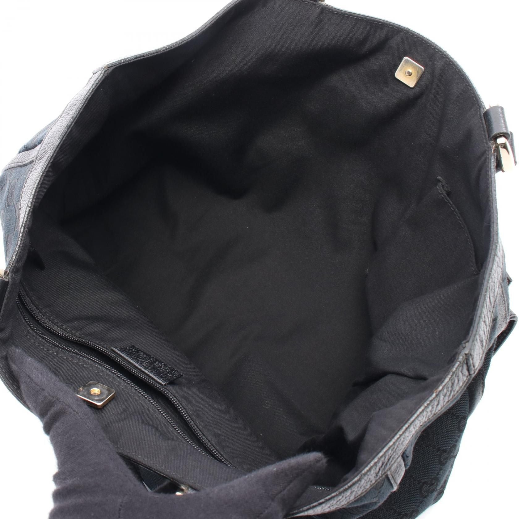 Gucci Abbey Gg Canvas Tote Bag Black Canvas 146247