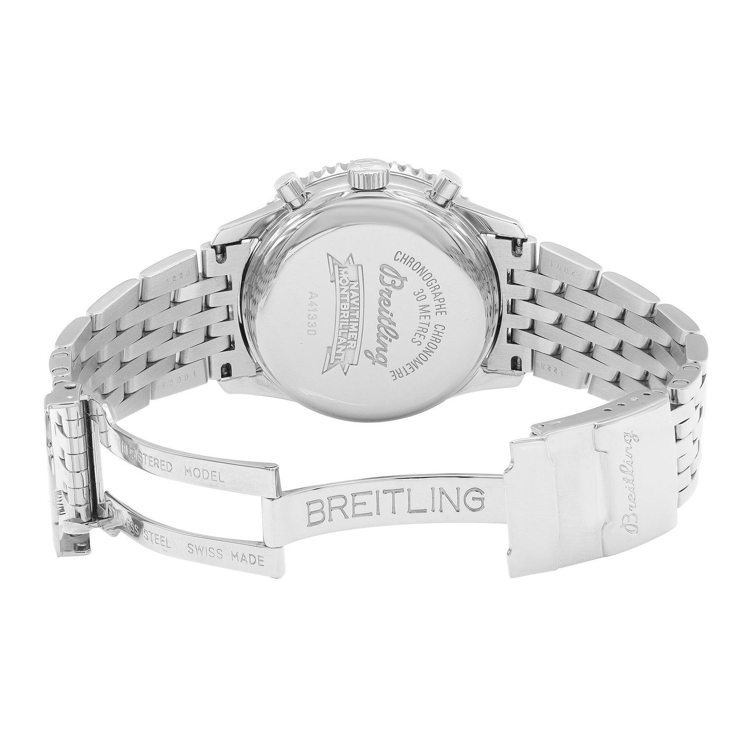 Breitling Navitimer Montbrilliant 38mm Steel Black Dial Mens Watch A41330