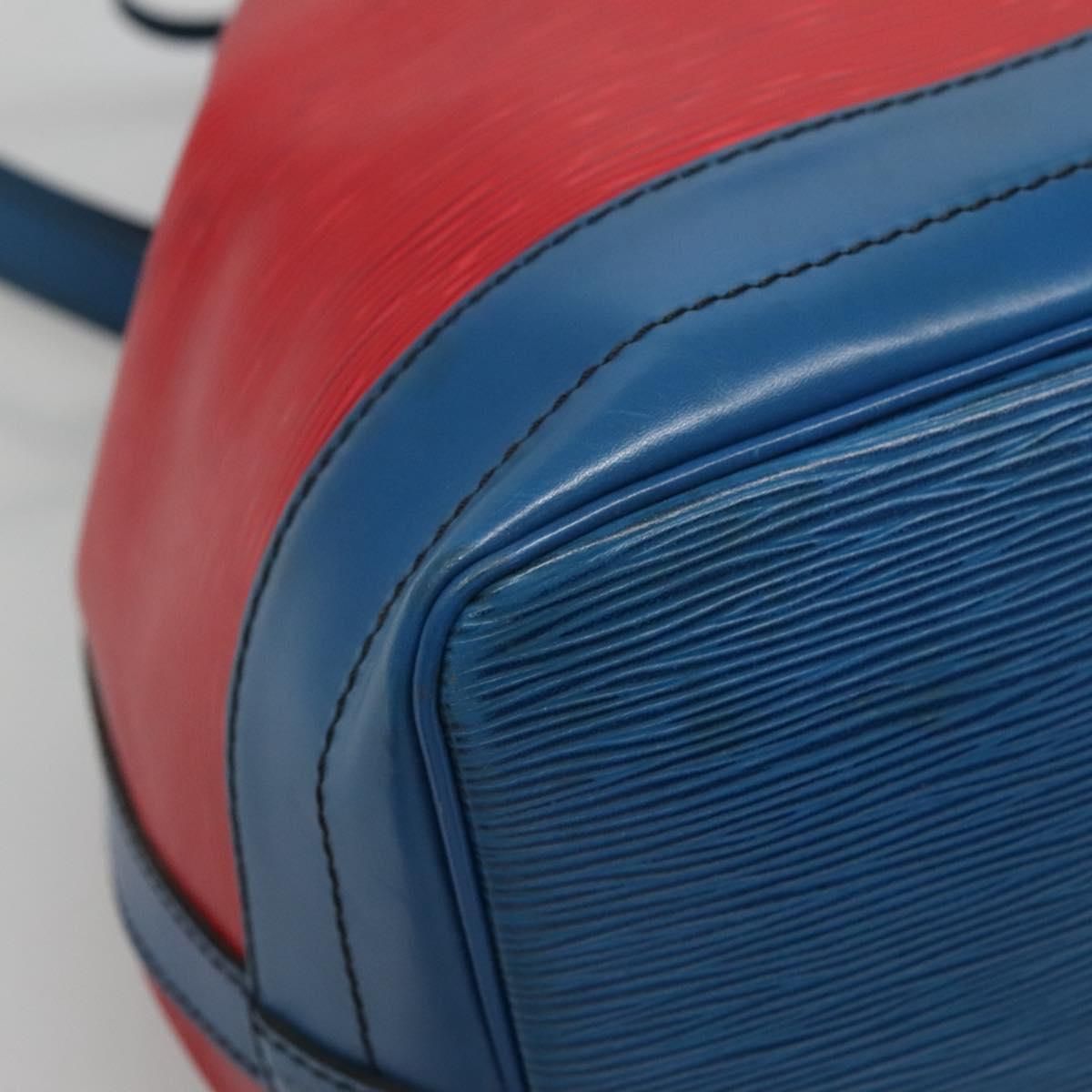 Louis Vuitton Epi Noe Shoulder Bag Bicolor Red Blue M 44084 Lv Auth