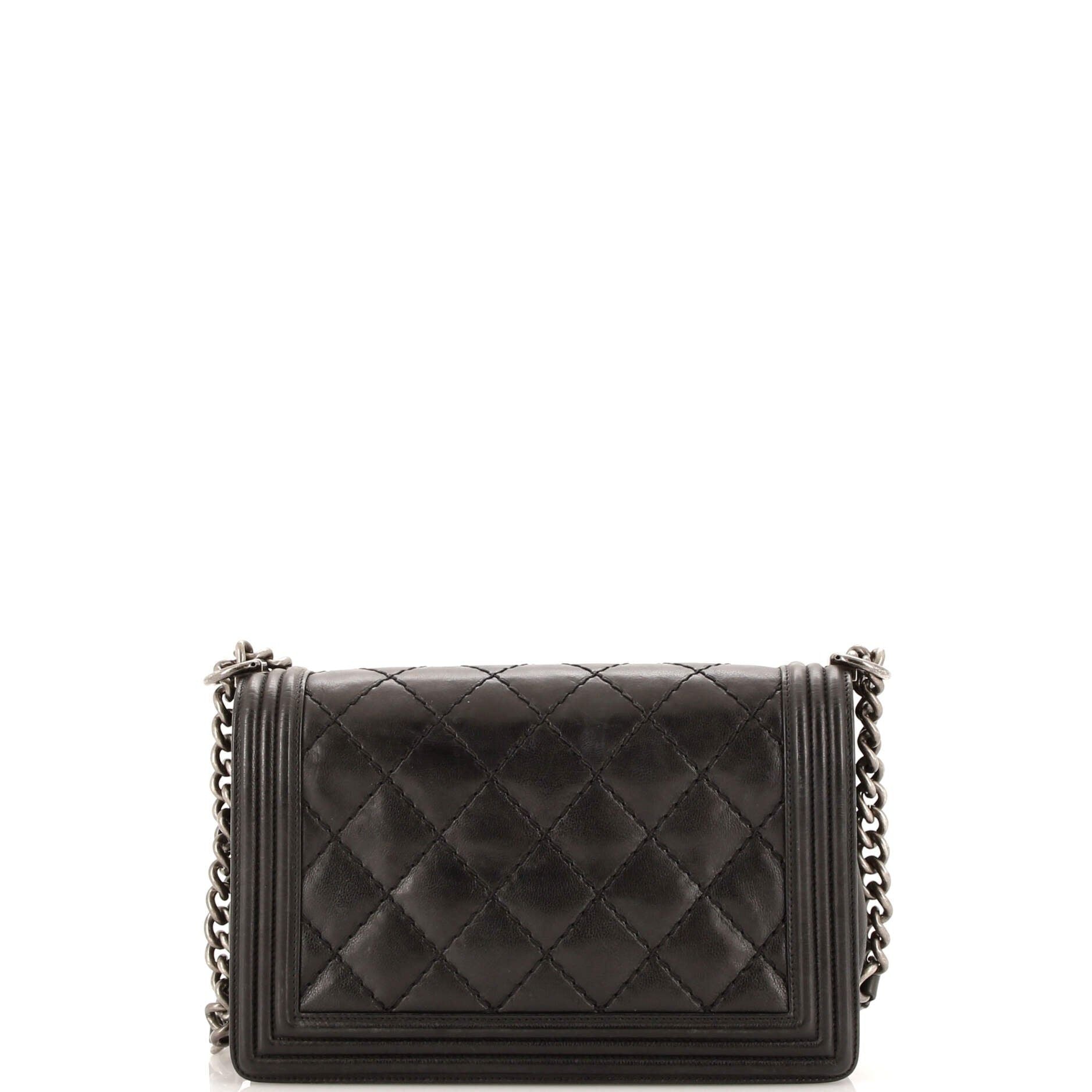 Chanel Stitch Boy Flap Bag Quilted Calfskin New Medium