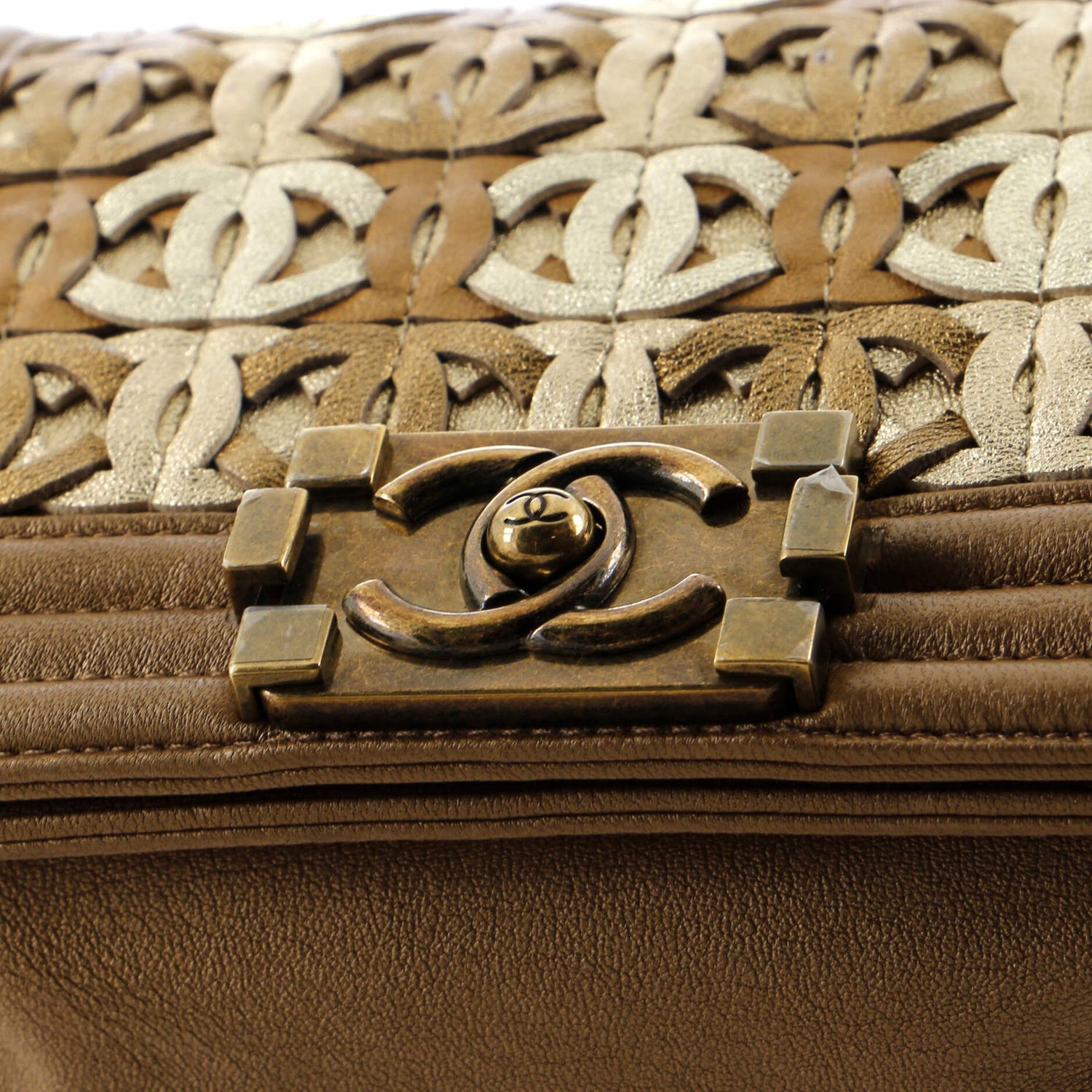 Chanel Boy Flap Bag Woven Leather Small