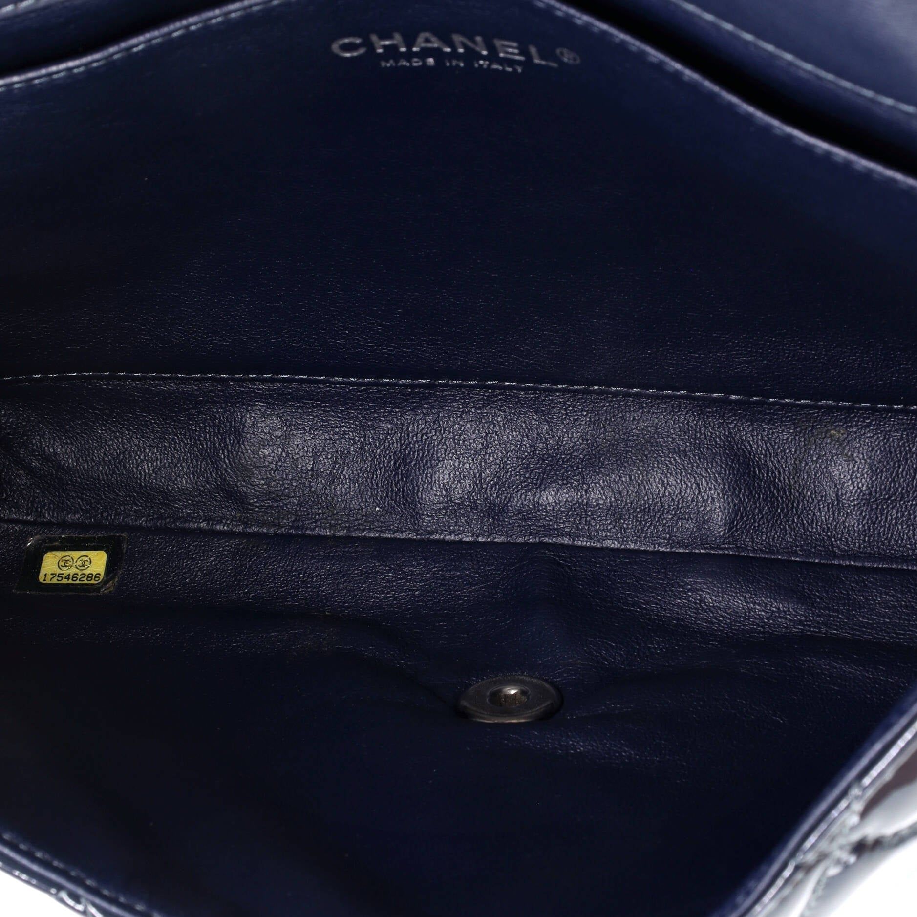 Chanel Clutch With Chain Quilted Patent