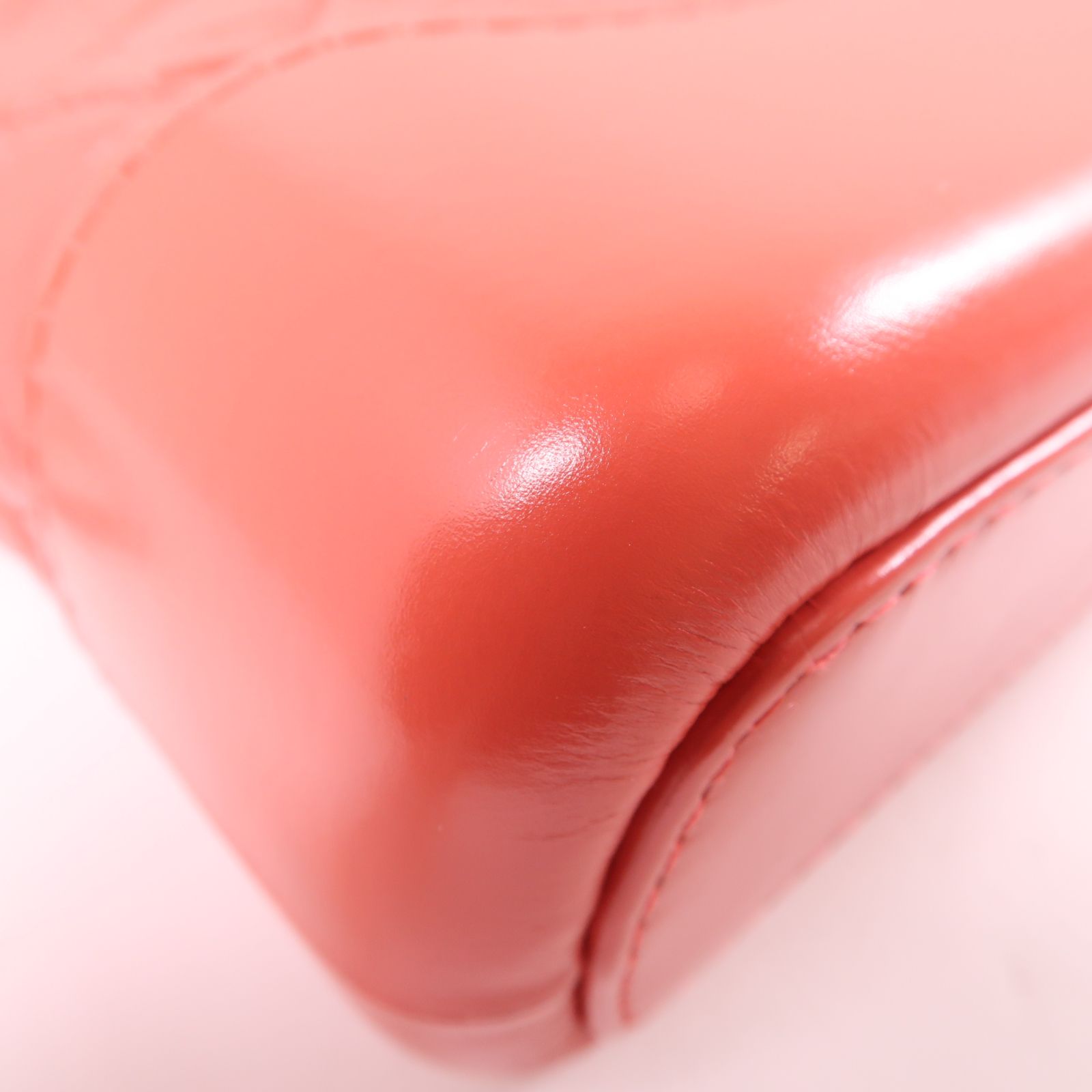 Chanel Goatskin Quilted Small Gabrielle Hobo Orange Pink