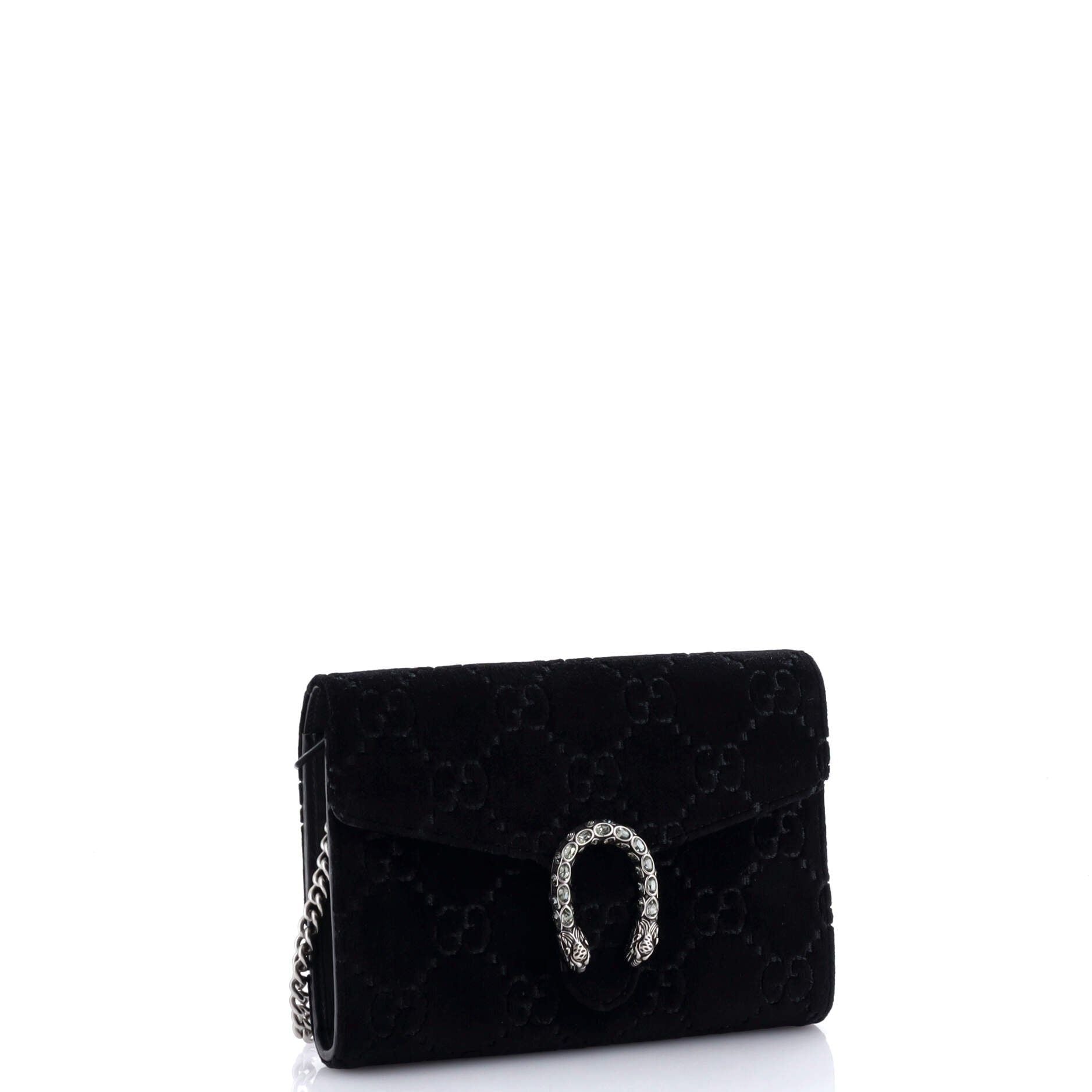 Gucci Dionysus Chain Wallet Gg Velvet Small