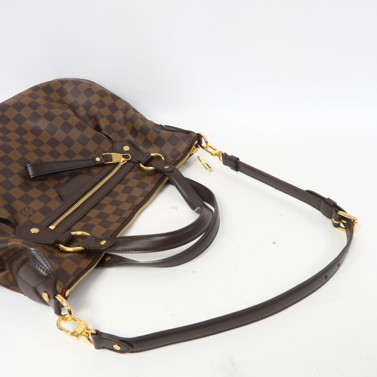 Louis Vuitton Damier Evora Mm Gold Hand-ground Shoulder Bag For Back Bag Brown 2way Shoulder Bag N 41131