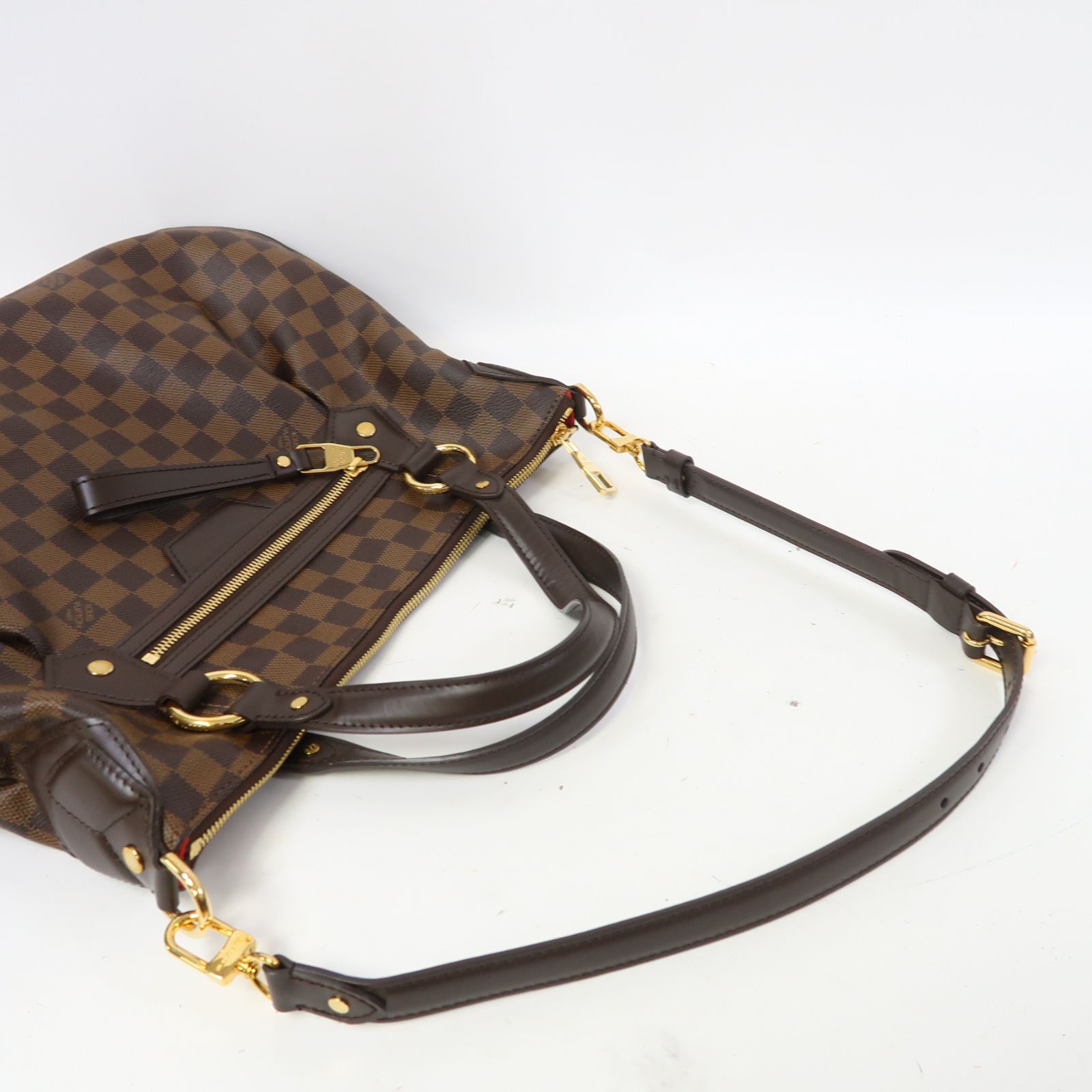 Louis Vuitton Damier Evora Mm Gold Hand-ground Shoulder Bag For Back Bag Brown 2way Shoulder Bag N 41131