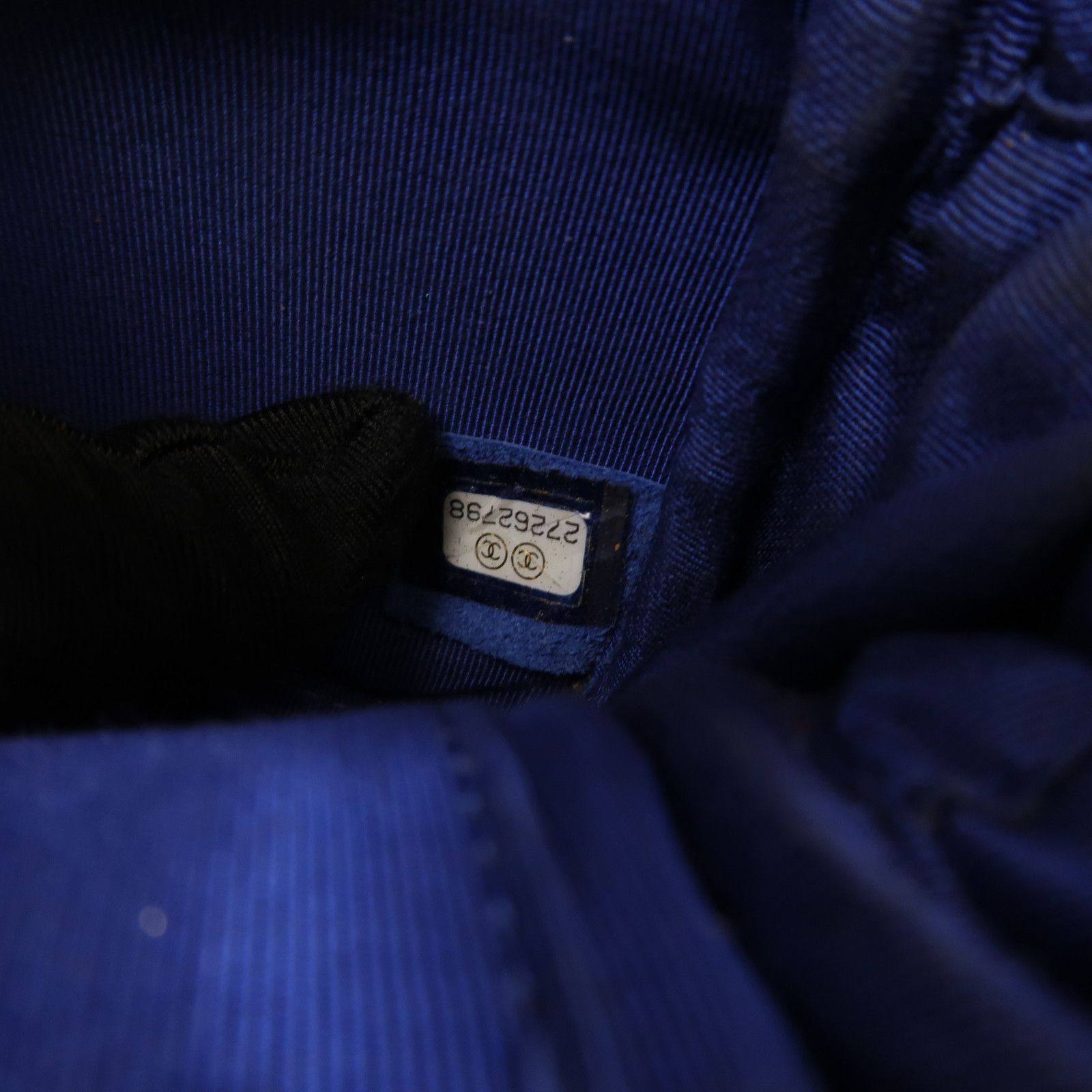 Chanel Caviar Quilted CC Day Camera Case Blue