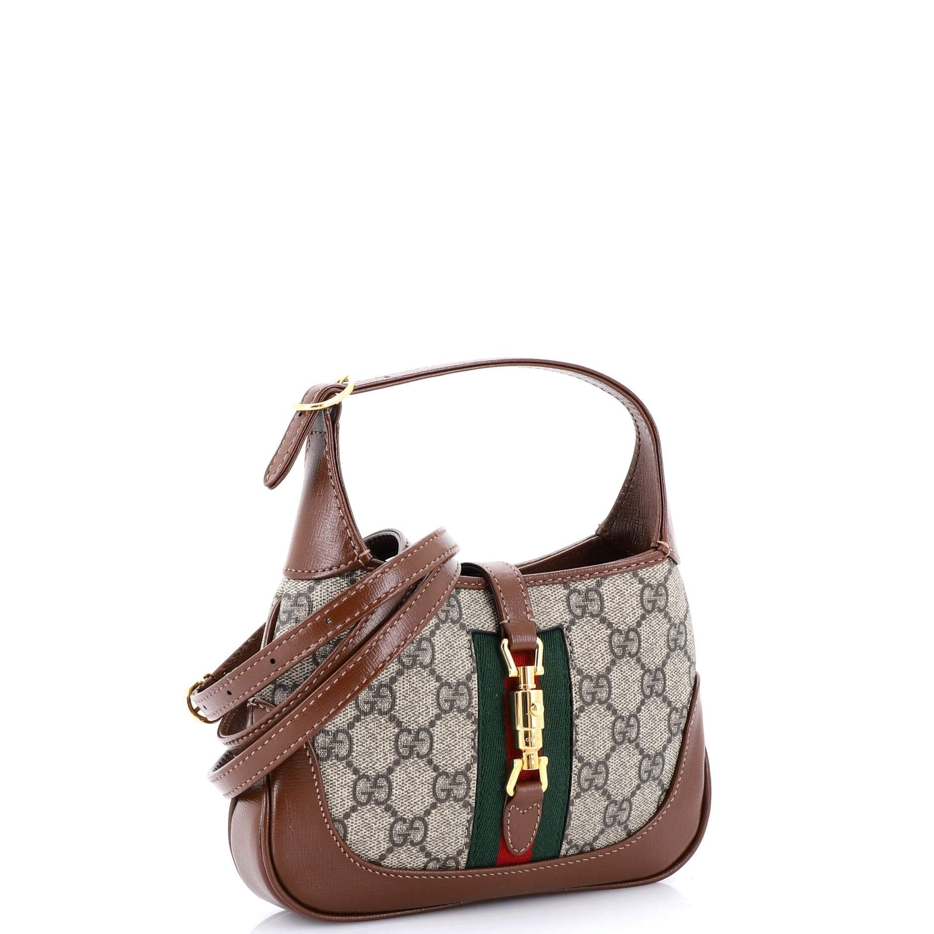 Gucci Jackie 1961 Hobo Gg Coated Canvas Mini