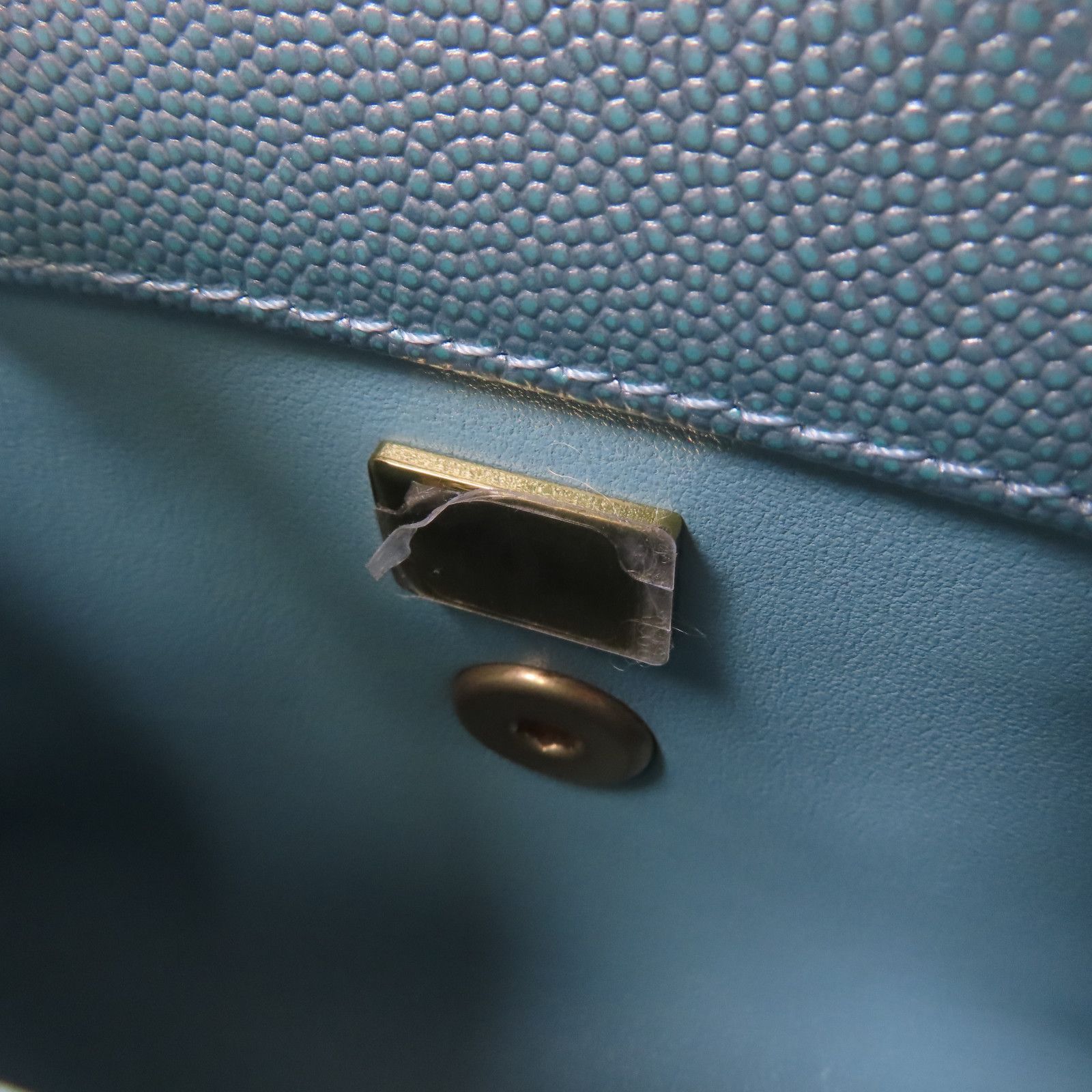 Chanel Blue Cowhide Leather Mini Coco Handle Hand-handed Shoulder And Back Bag 2way Should