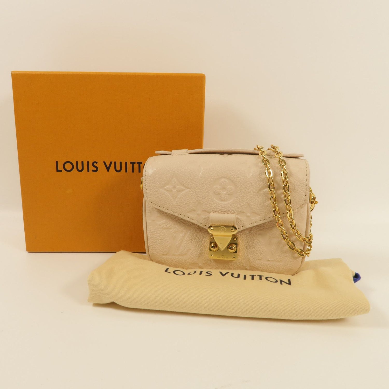 Louis Vuitton Empreinte Micro Metis Hand-turned Shoulder Bag Beige 2way Shoulder Bag M 81390