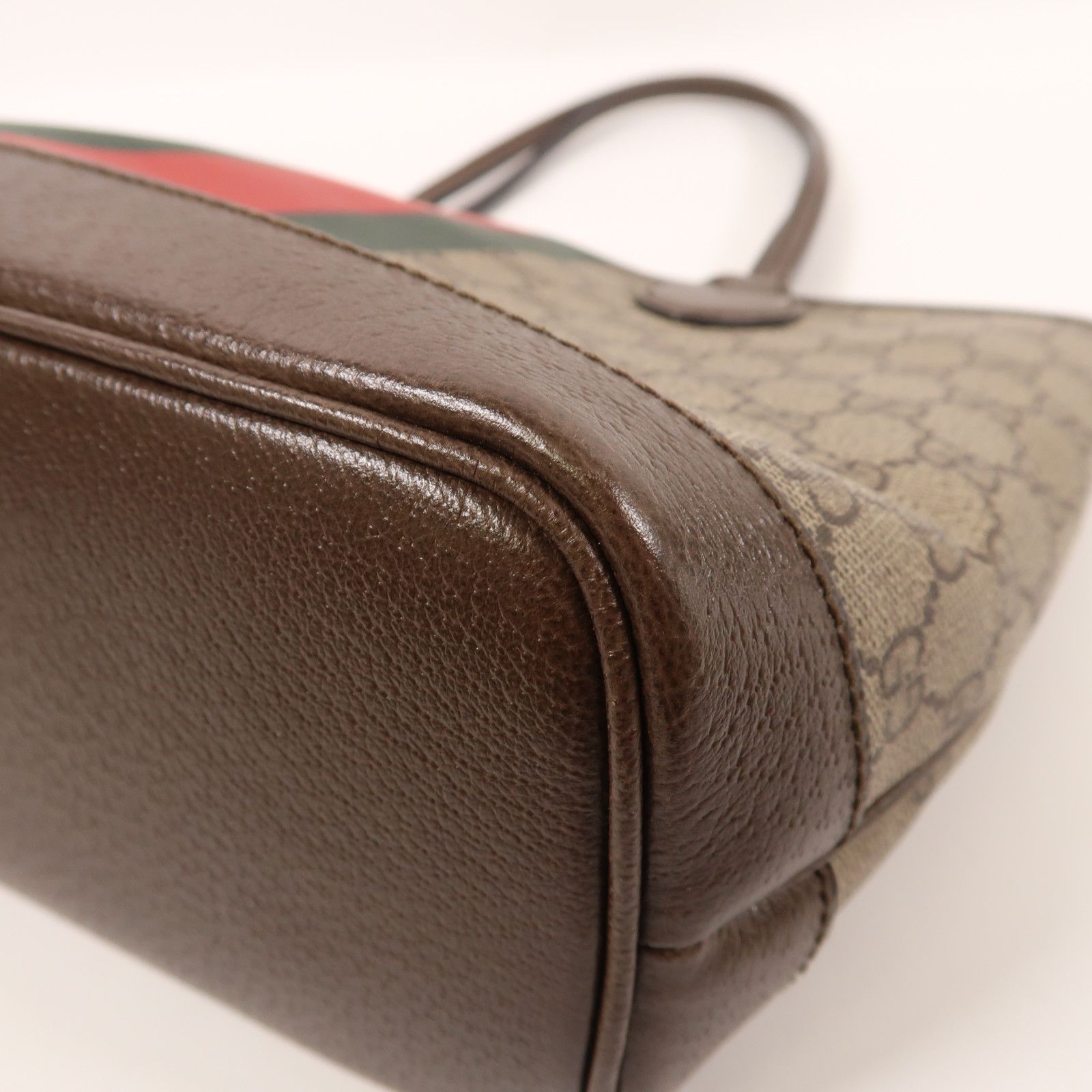 Gucci Coated Canvas Tote Bag Shoulder Bag Brown Pvc Coated Canvas 726762