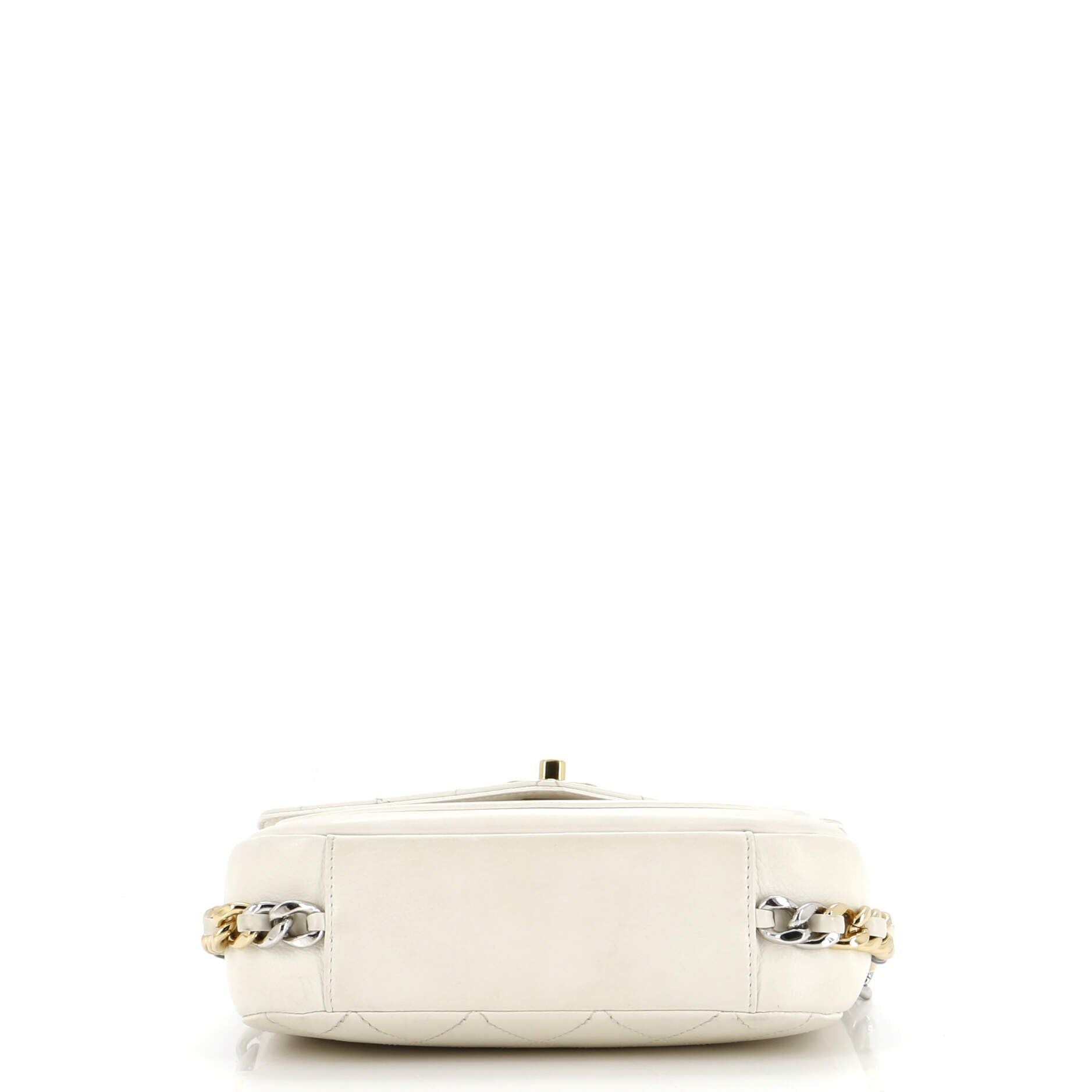 Chanel Two Tone Envelope Flap Bag Quilted Calfskin Medium