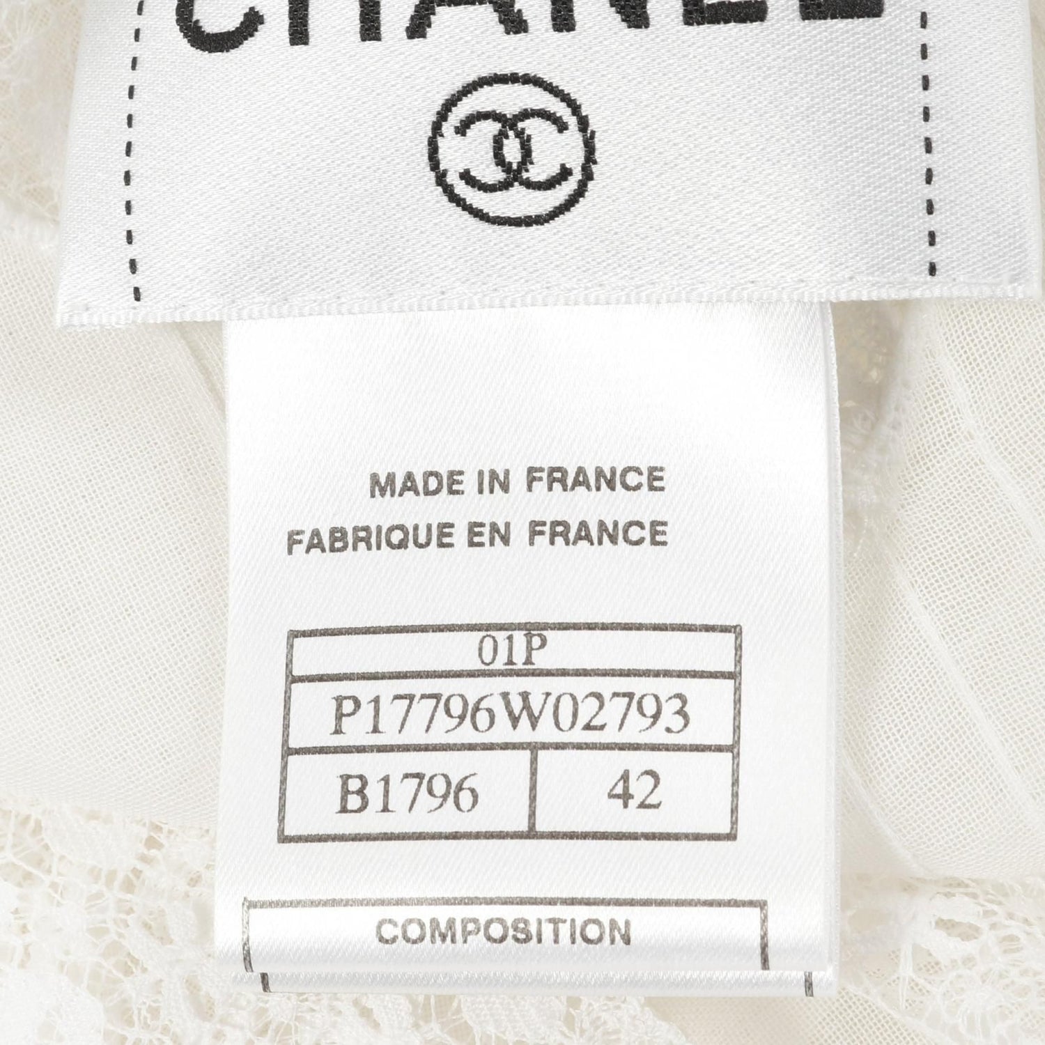 Chanel Beige Coco Mark Blouse Cotton P 17796w 02793