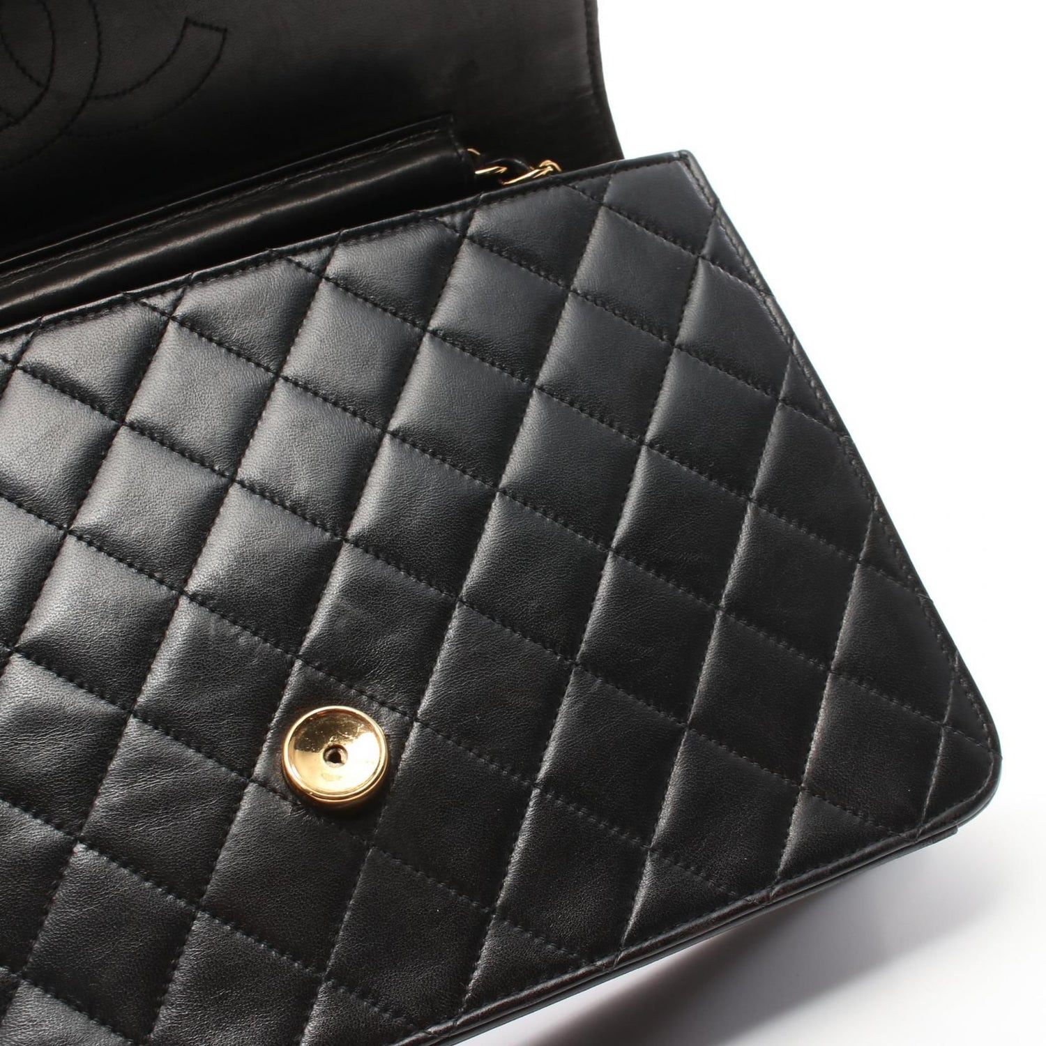 Chanel Lambskin Quilted Medium Single Flap Black